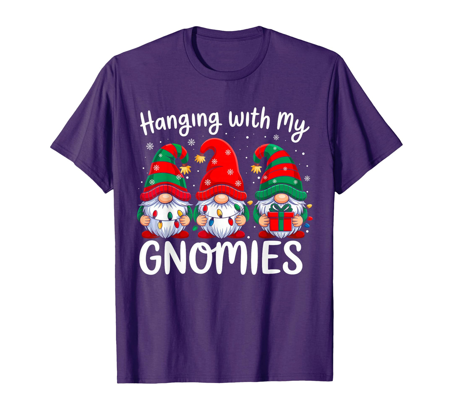 Hanging with My Gnomies Funny Christmas Family Xmas Gnomes T-Shirt