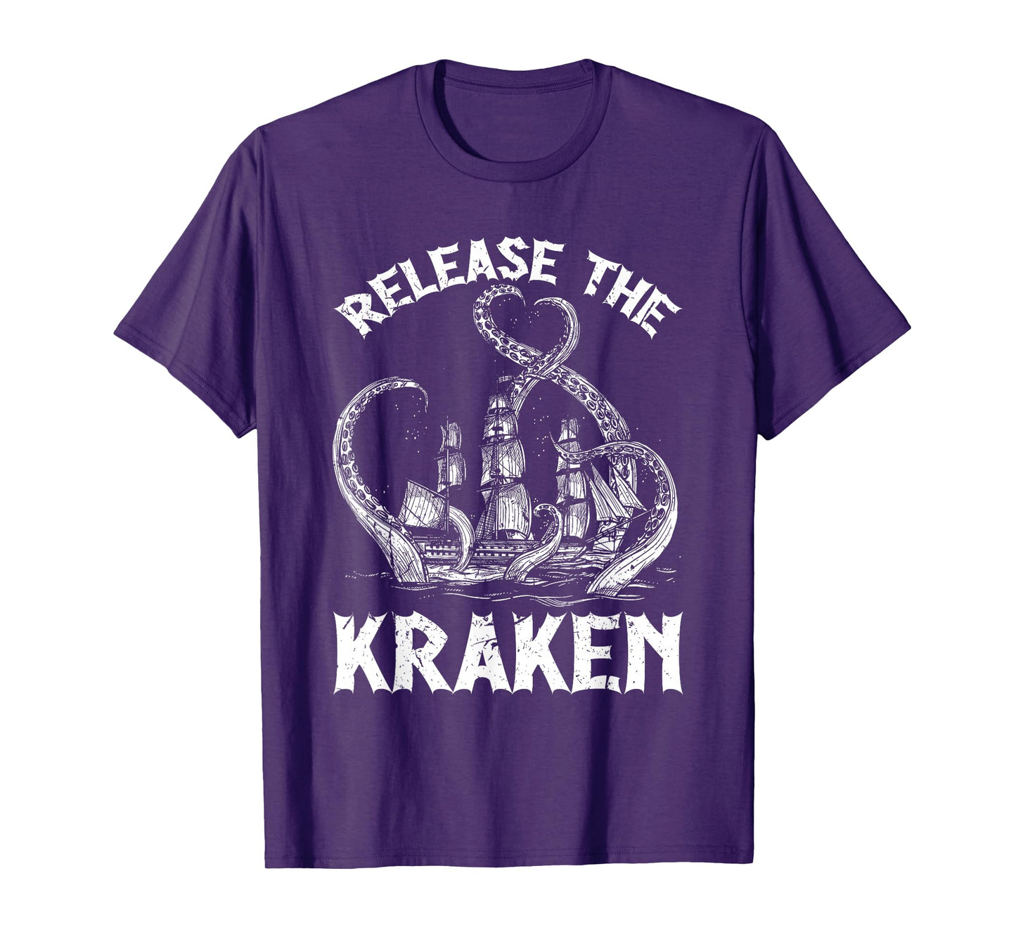 Funny Kraken Sea Monster Apparel Release The Kraken Octopus Sea Creature Unisex Adults & Kids T-Shirt Black Small