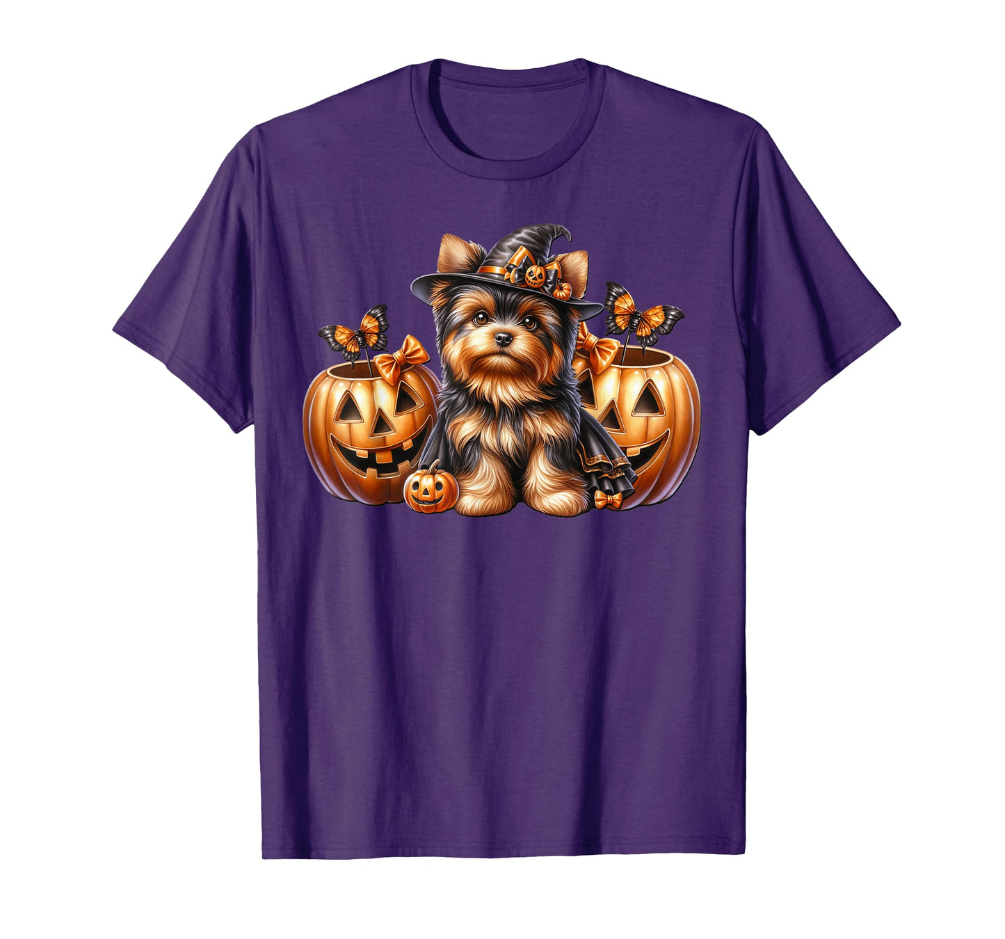 Yorkshire Terrier Halloween Decor for Women Yorkie Grandma T-Shirt