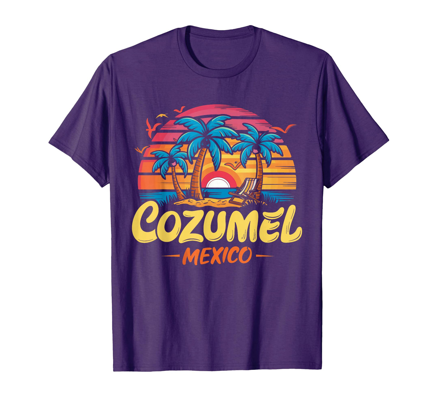 Cozumel Mexico Tropical Sunset beach Souvenir Vacation T-Shirt