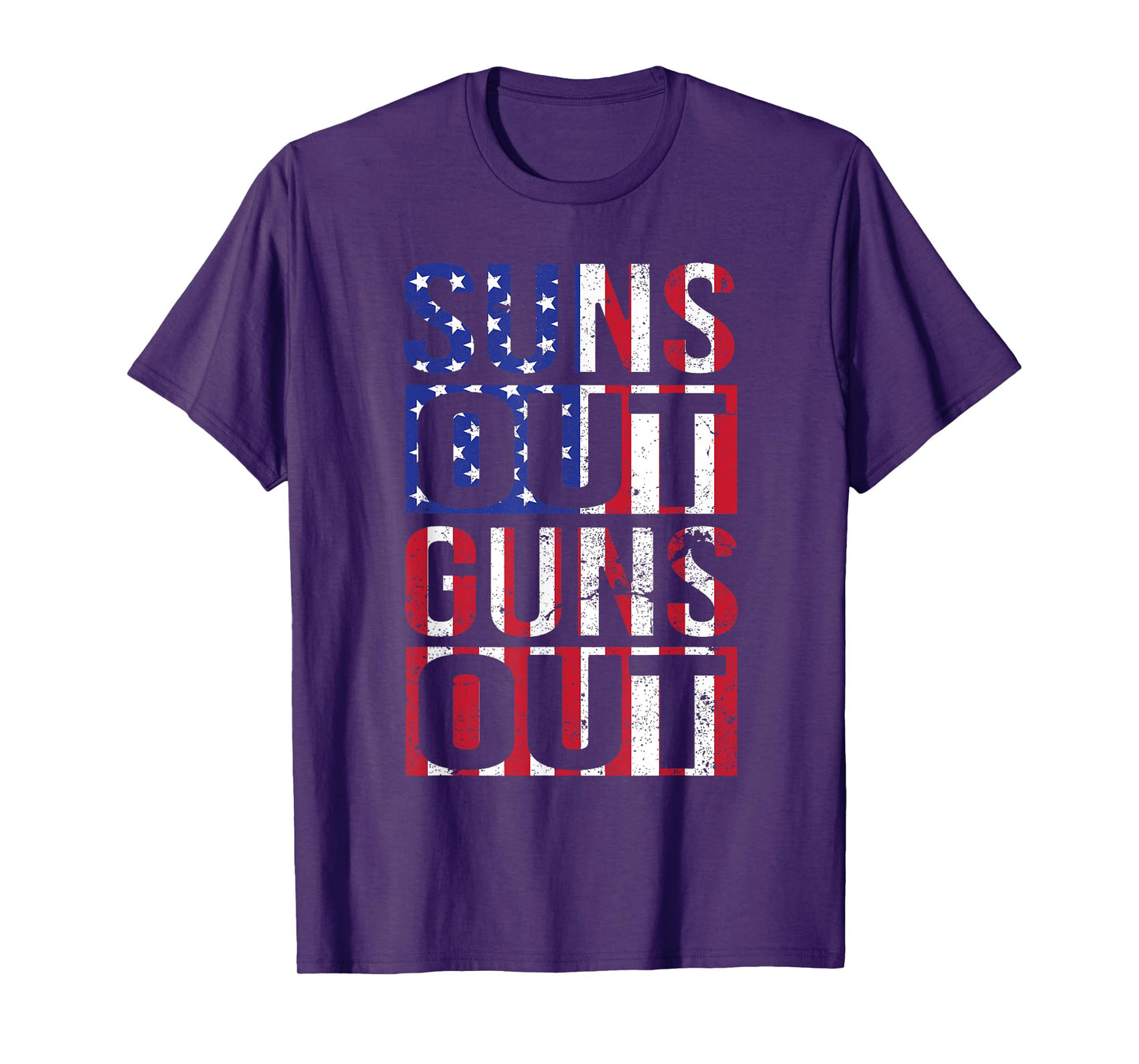 Suns Out Guns Out Funny Fourth Of July Muscles T-Shirt