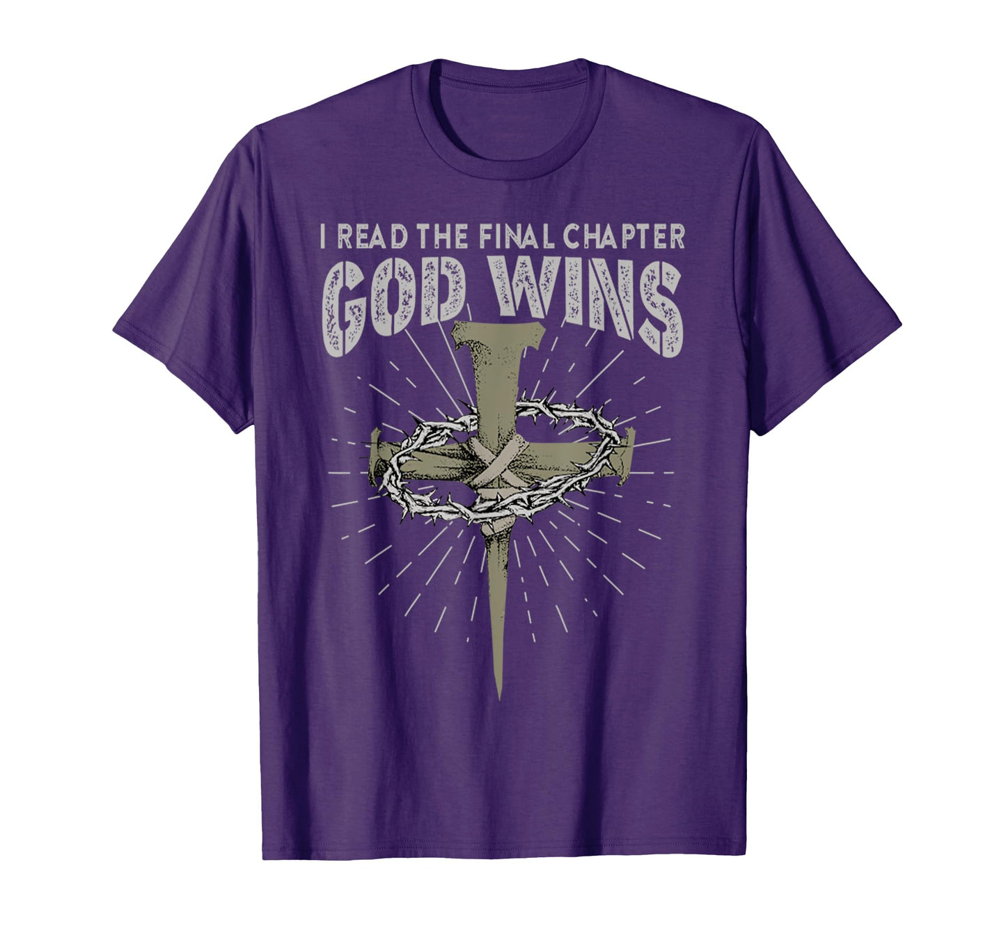 I Read The Final Chapter God Wins Cross Religion Bible T-Shirt