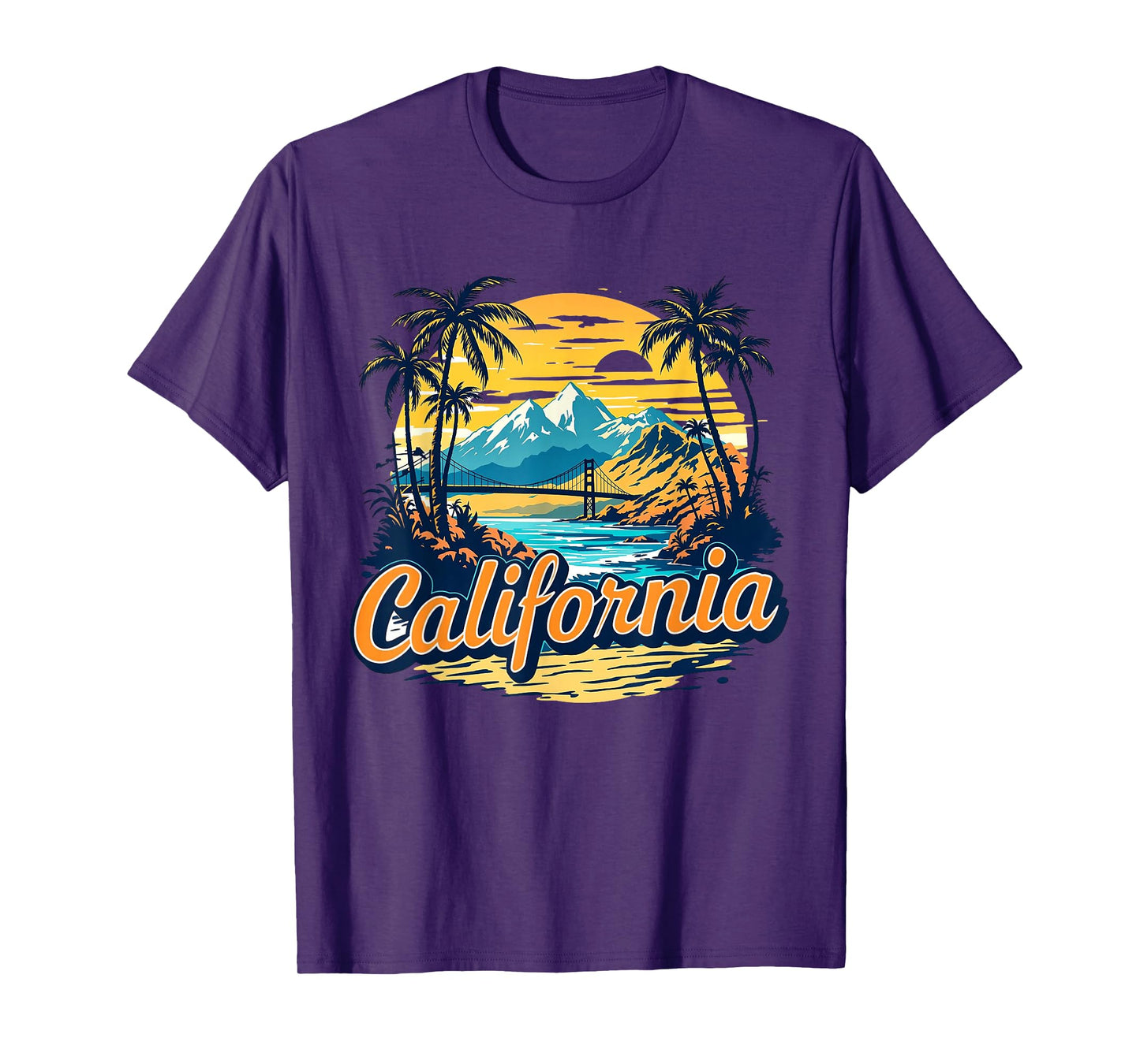 Retro California Home State CA Nature Sunset Vintage T-Shirt