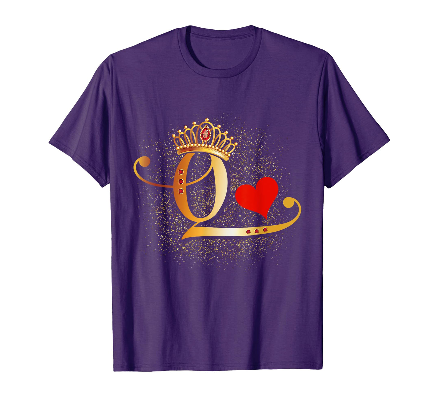King & Queen of Hearts Crown Couple Saint Valentine's Day T-Shirt
