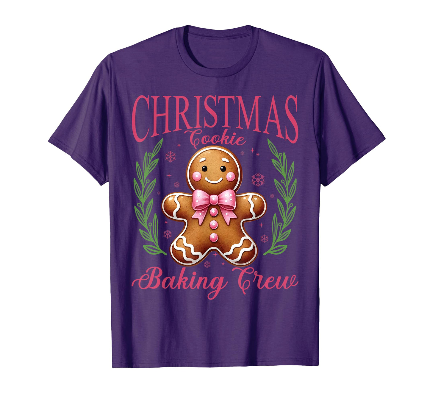 Cute Christmas Cookie Baking Crew Gingerbread Girl Coquette T-Shirt