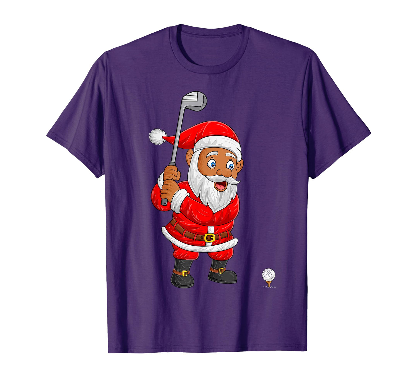 Santa Playing Golf Christmas Pajamas Golf Player Santa Xmas T-Shirt