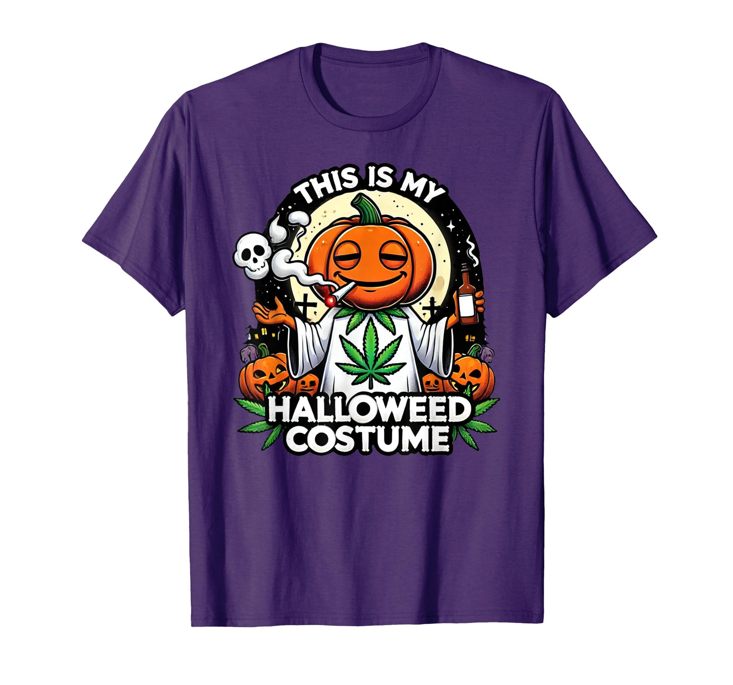 Halloween Costume Marijuana Cannabis Weed Funny 420 Humor T-Shirt