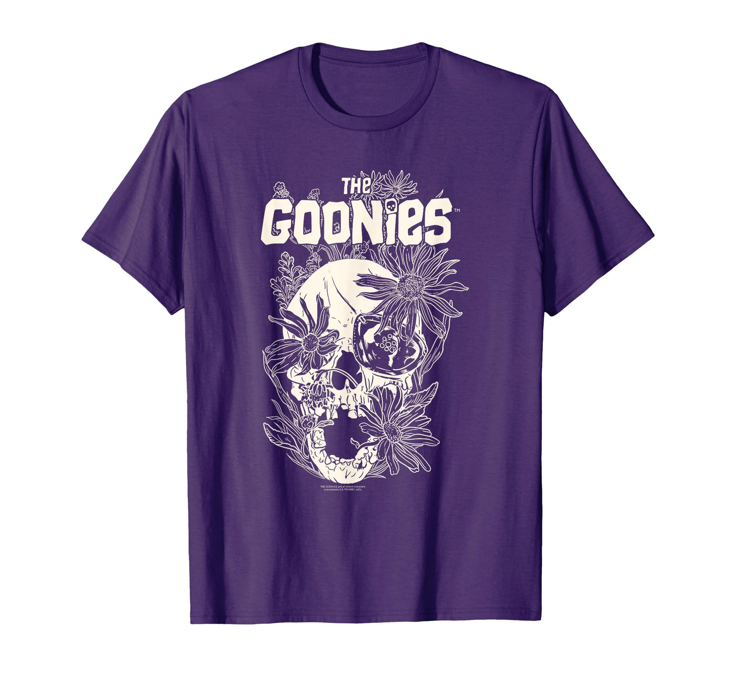 The Goonies Overgrown Flower Skull Vintage Movie T-Shirt