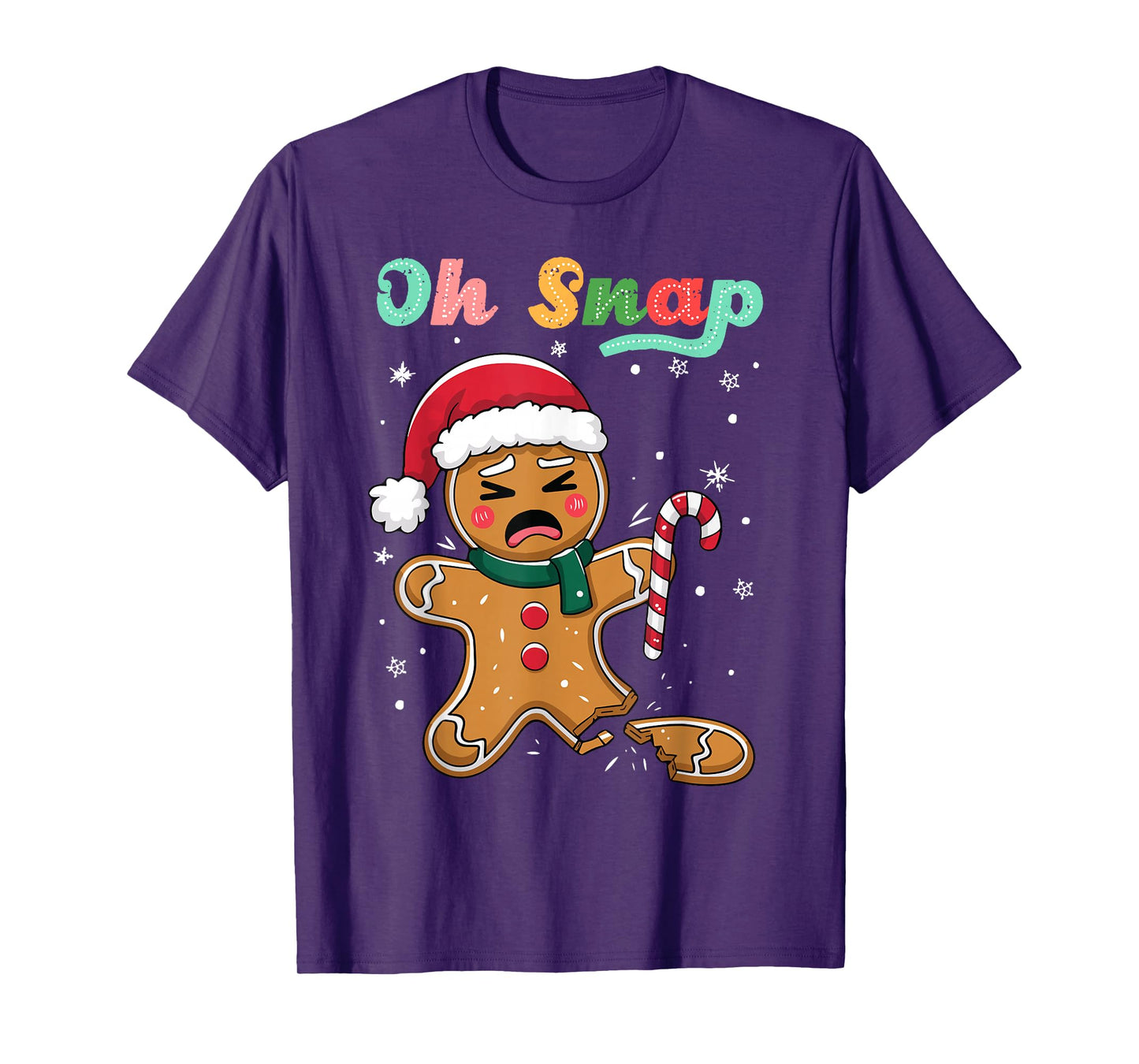 Funny Oh Snap Gingerbread Man Christmas Cookie Xmas Boy Girl T-Shirt