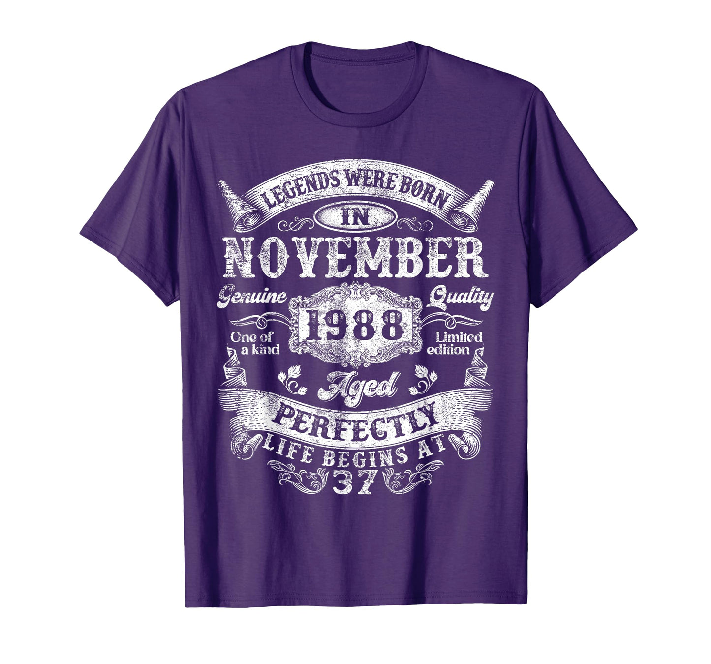Legends were Born in November 1988 Vintage 37th Birthday Men T-Shirt
