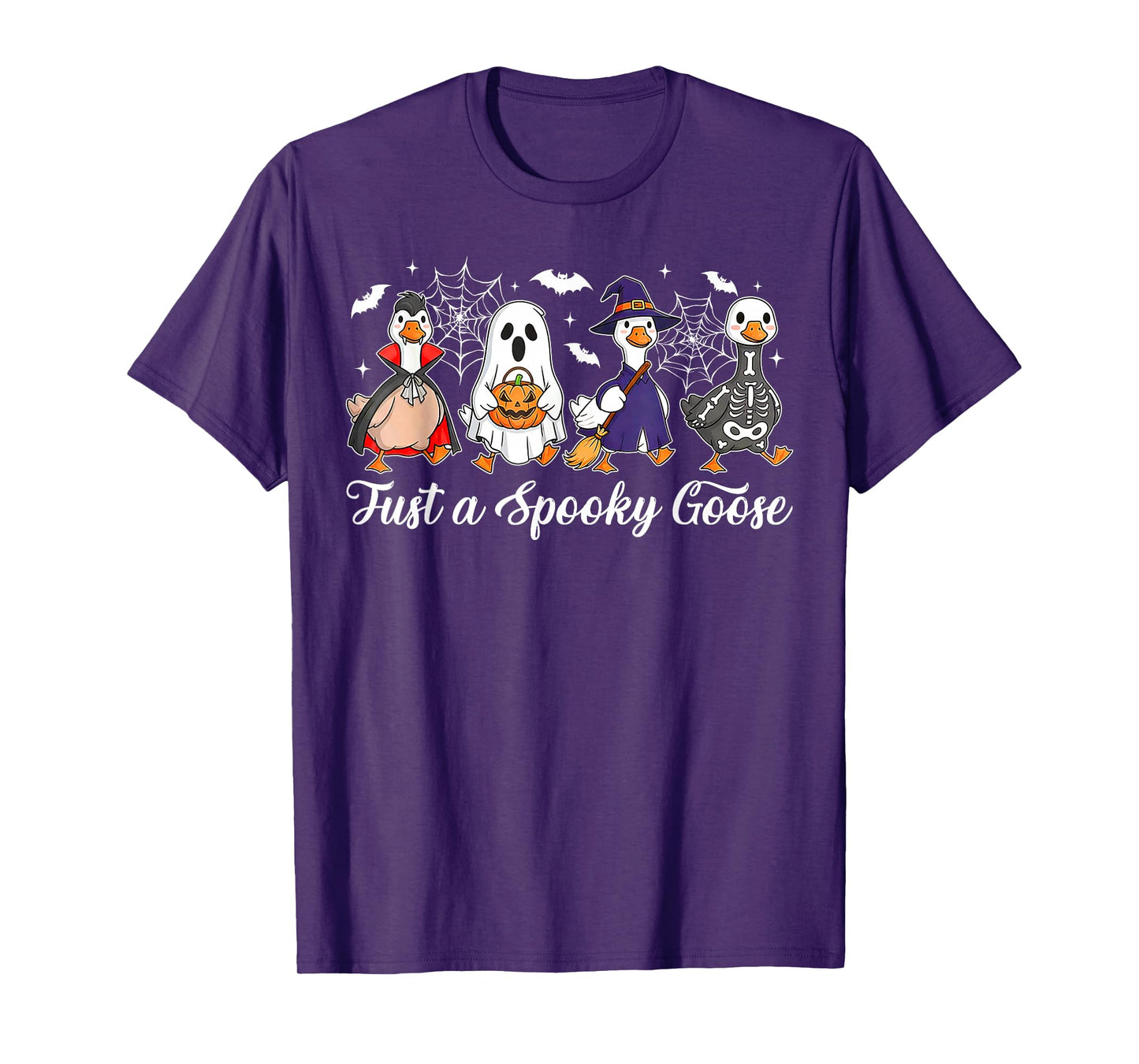 Just A Spooky Goose- Happy Halloween Costume Day Boys Girls T-Shirt