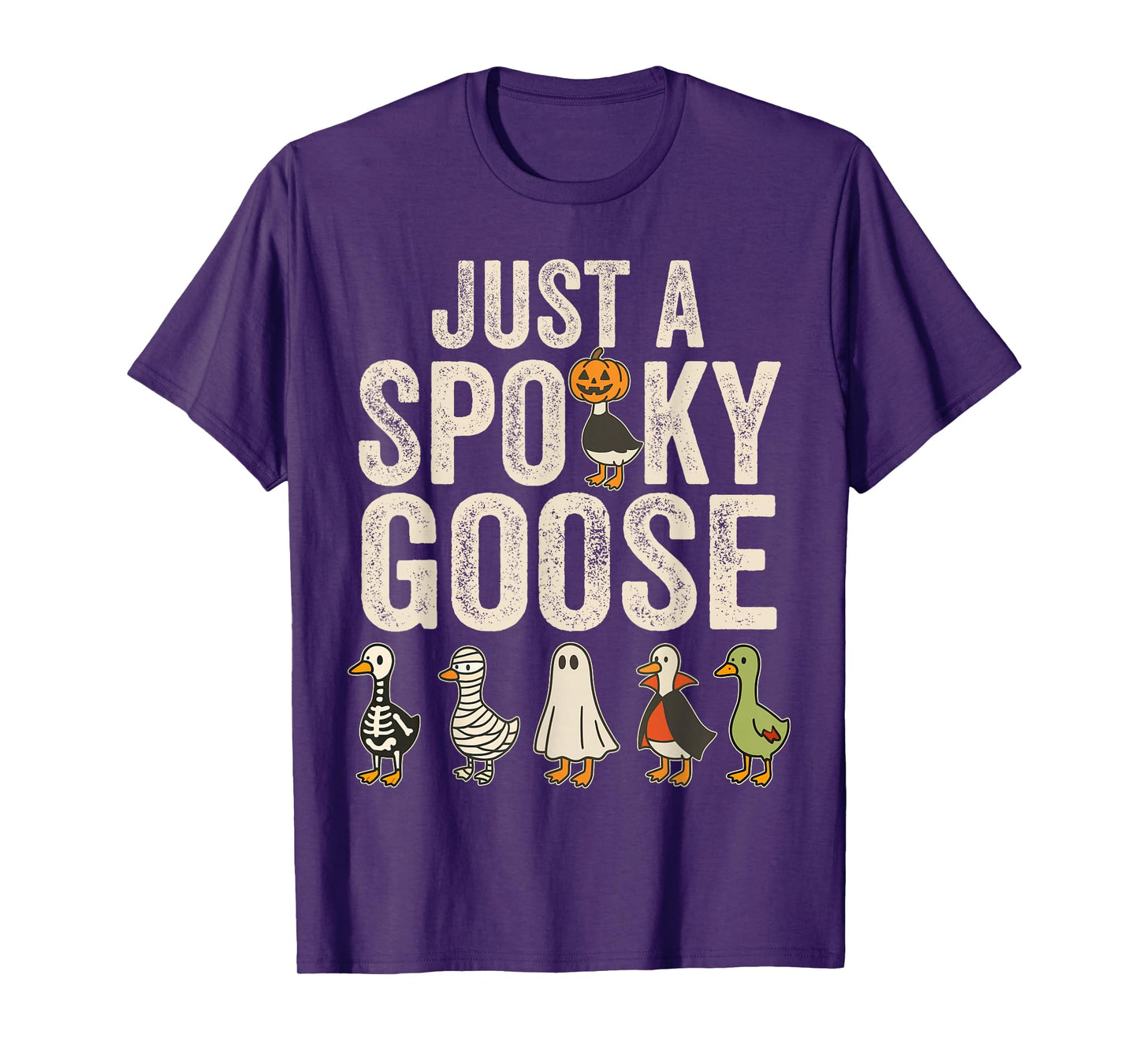 Retro Just A Spooky Goose Halloween Silly Goose Halloween T-Shirt