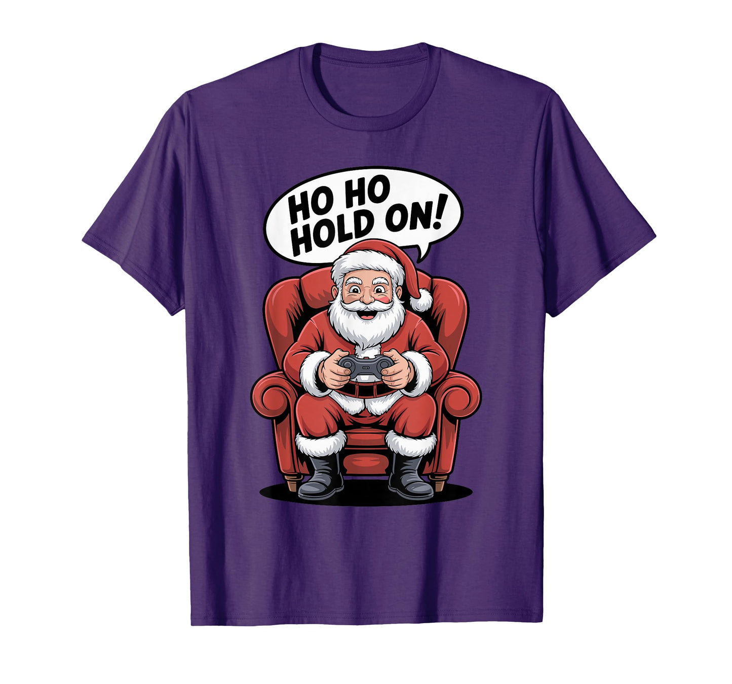Santa Gaming Christmas Funny Video Gamer Xmas Holiday T-Shirt