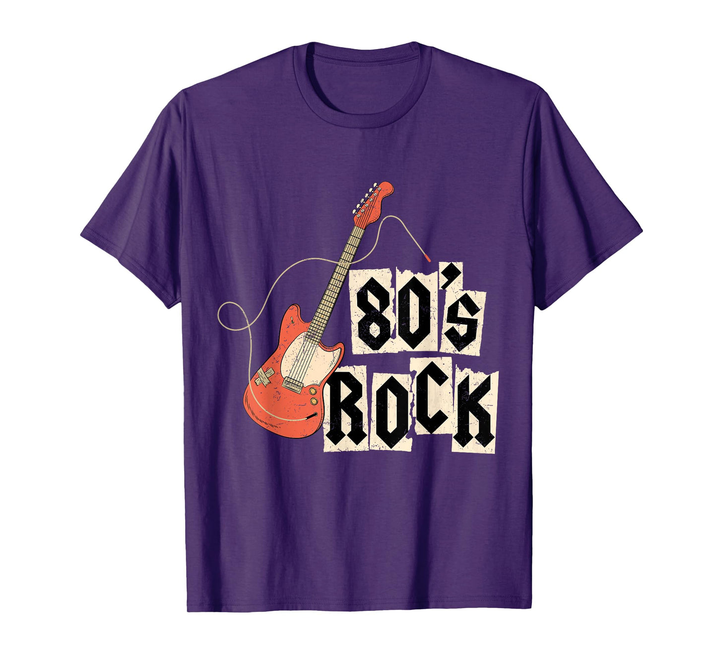 Vintage 80's Rock 80s Party Retro Music Guitar Rock And Roll T-Shirt