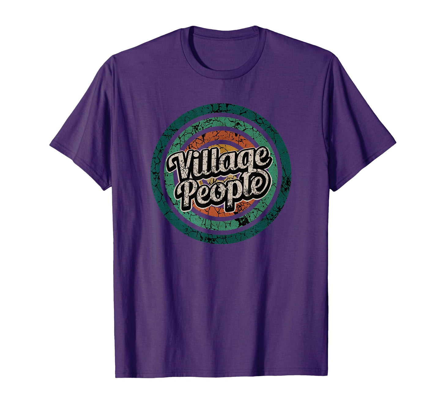 Vintage Village People Retro Circle Funny Music T-Shirt
