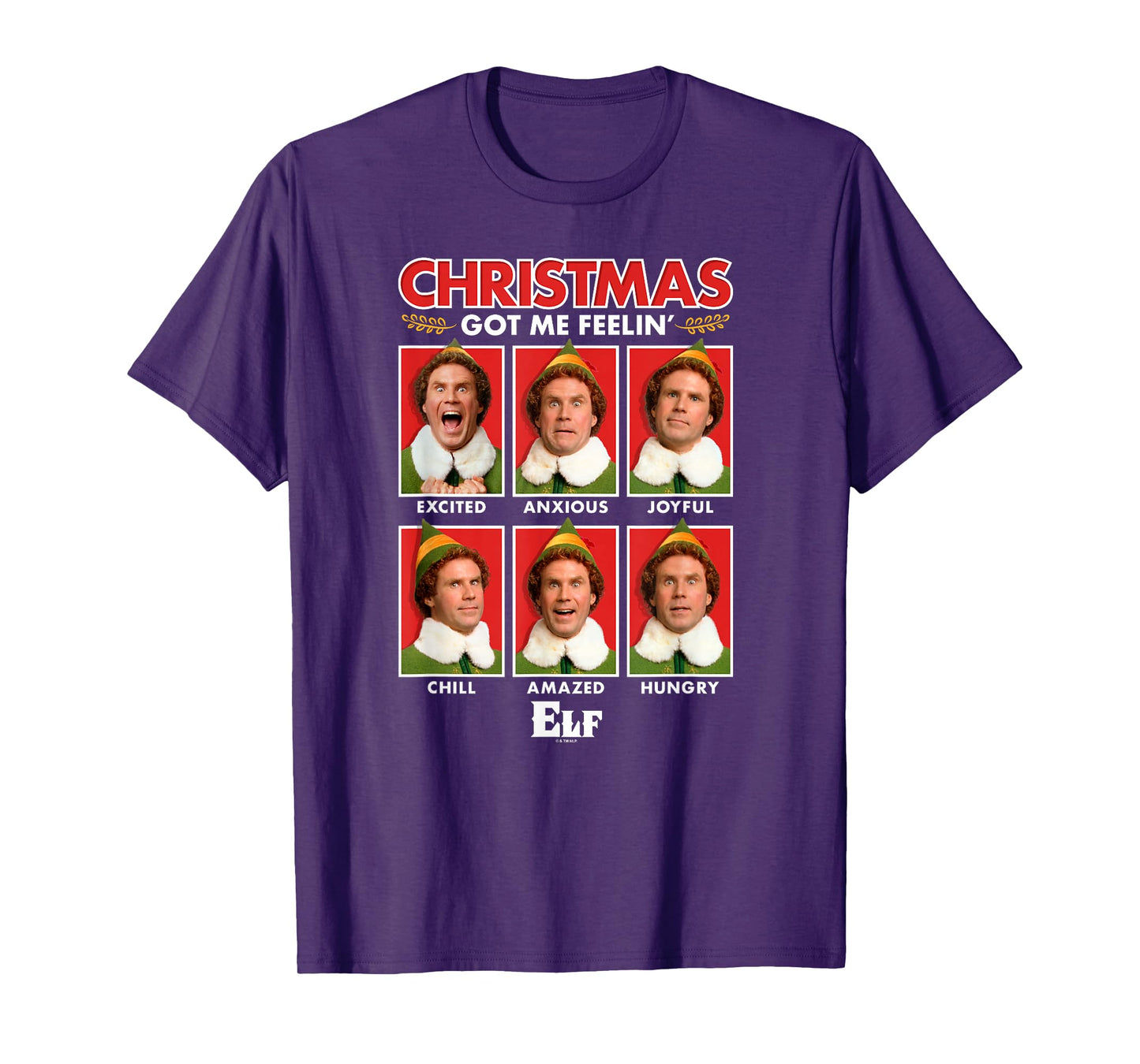 Elf Christmas Got Me Feelin' Buddy's Funny Emotions Chart T-Shirt