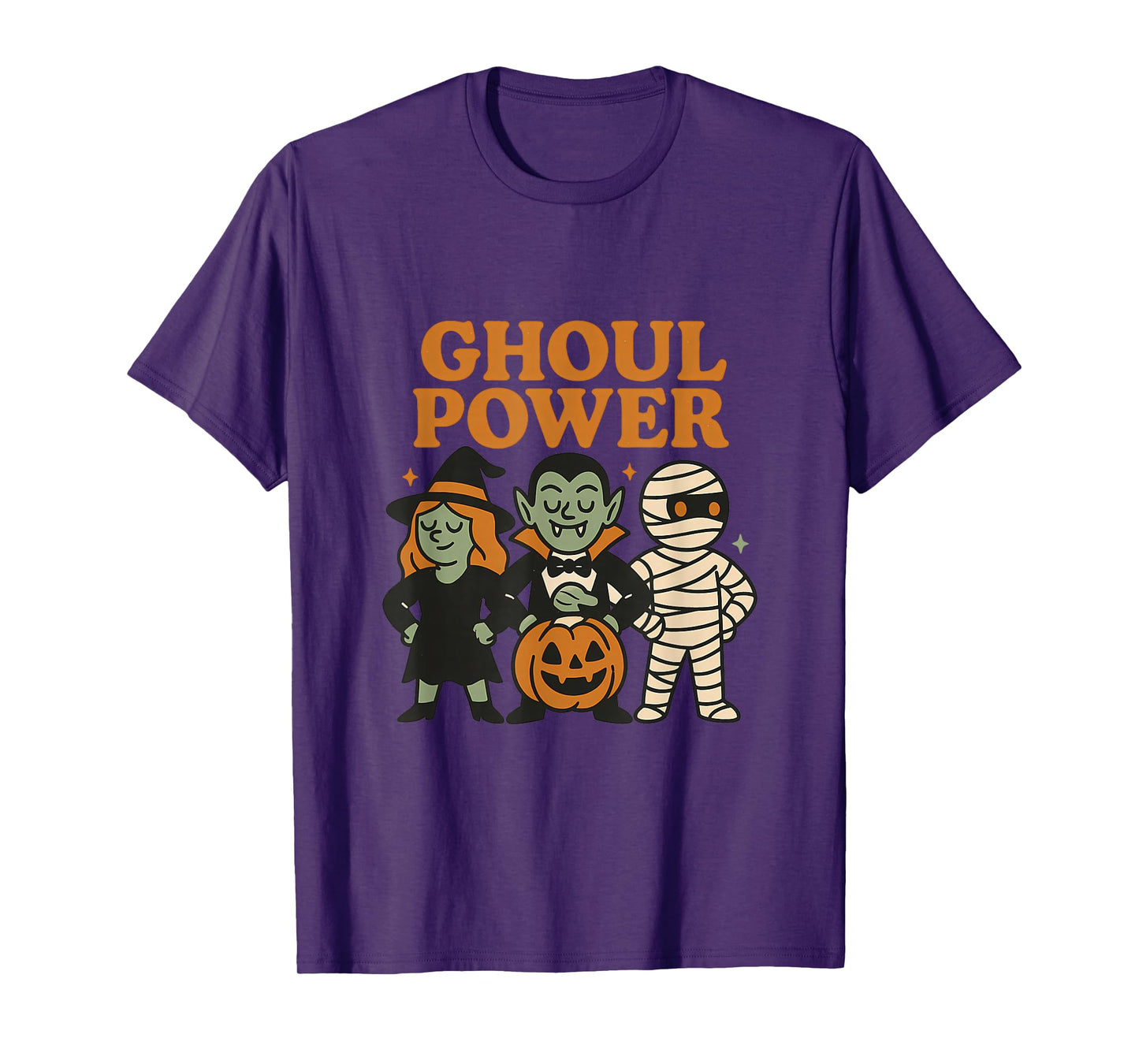 Ghoul Power Retro Halloween Squad T-Shirt