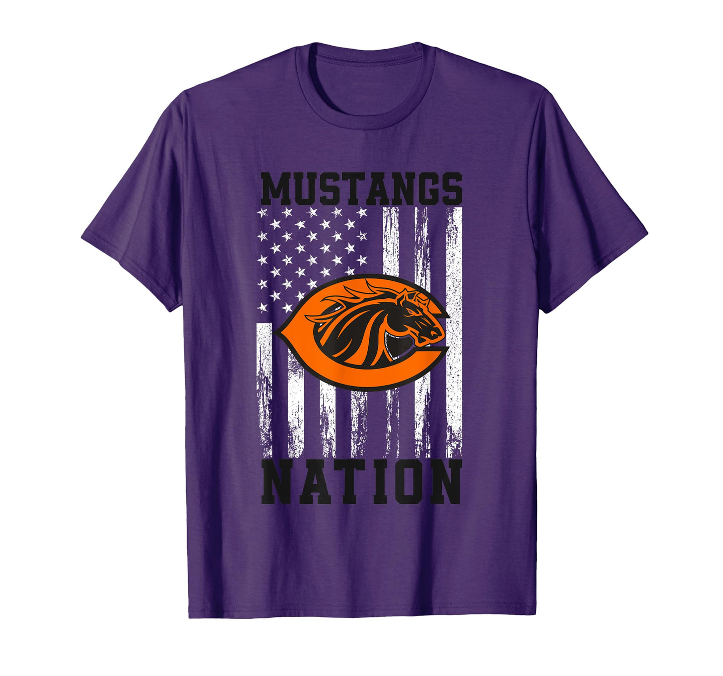 Clio Mustangs Logo Nation HS T-Shirt