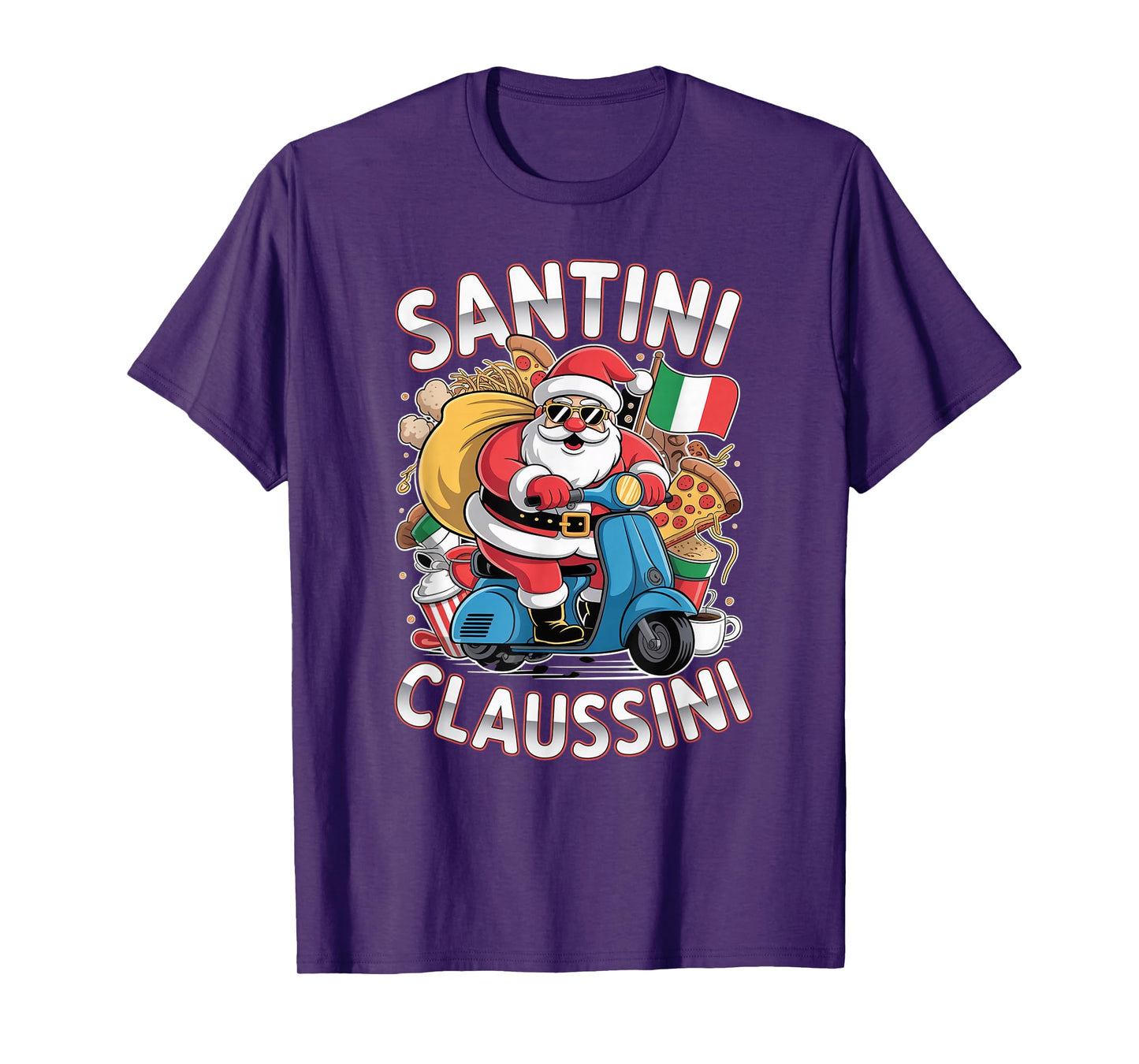 Italian Brainrot Christmas Santini Claussini Funny Santa T-Shirt