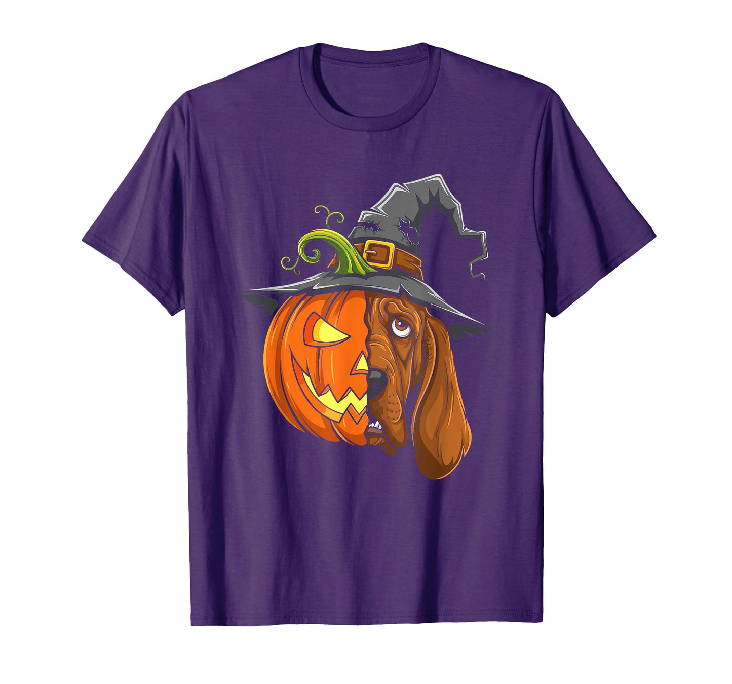 Bloodhound Pumpkin Jack O Lantern Halloween Kids Mens Womens T-Shirt