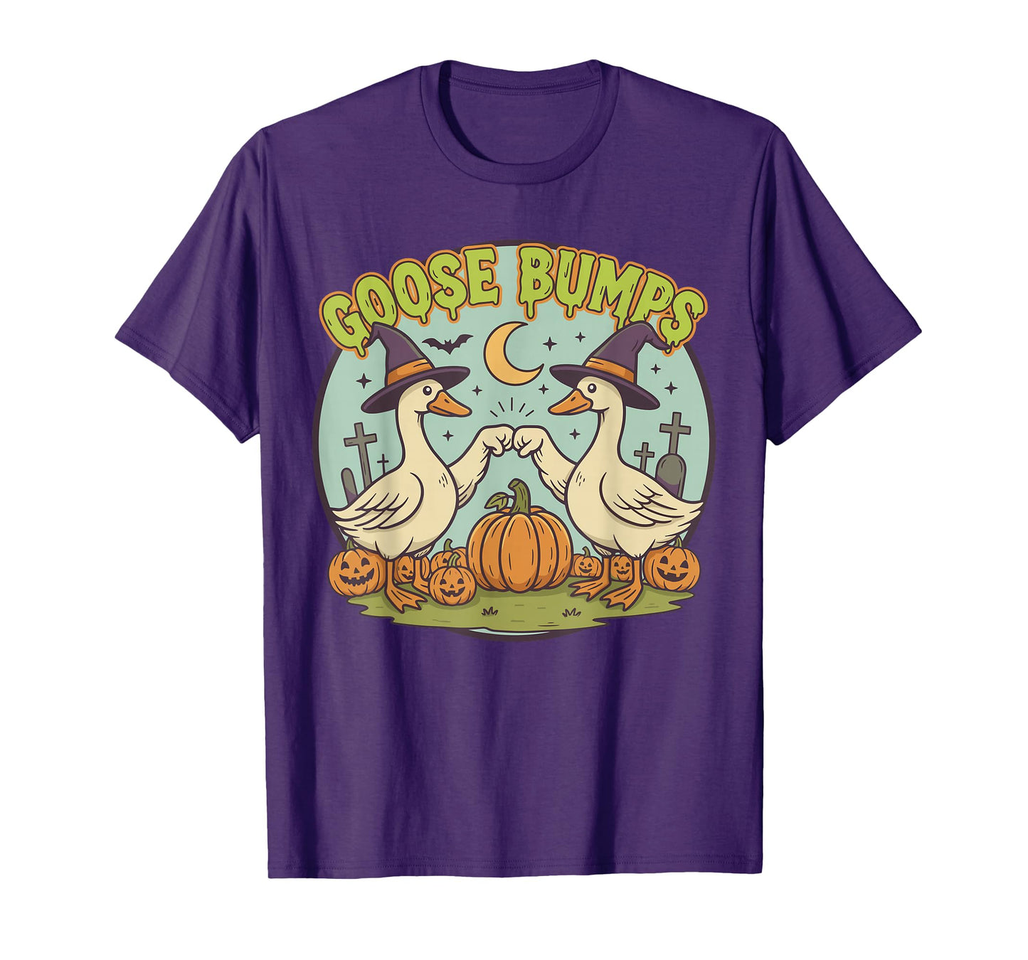 Cute Spooky Goose Shirt, Funny Halloween Goose Bumps T-Shirt