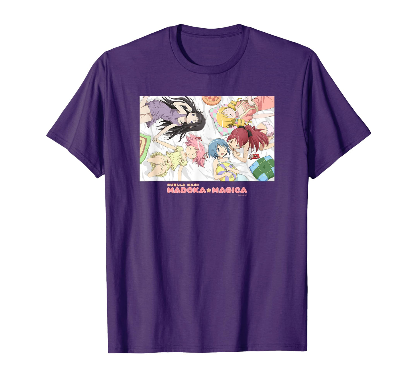 Madoka Magica Pajama Party Illustration Cute Girl Anime T-Shirt