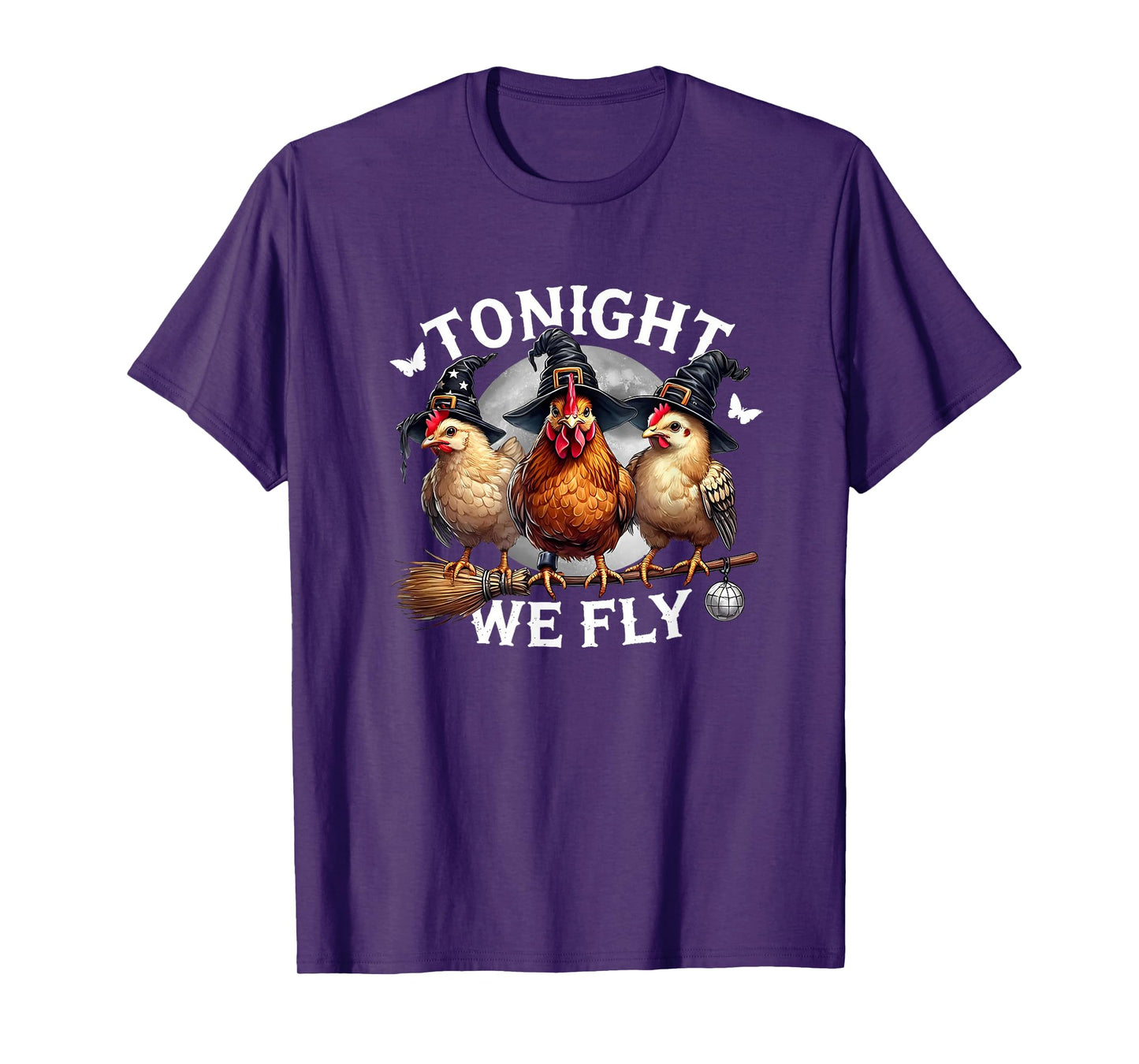 Tonight We Fly Funny Chicken Spooky Season Farm Halloween T-Shirt