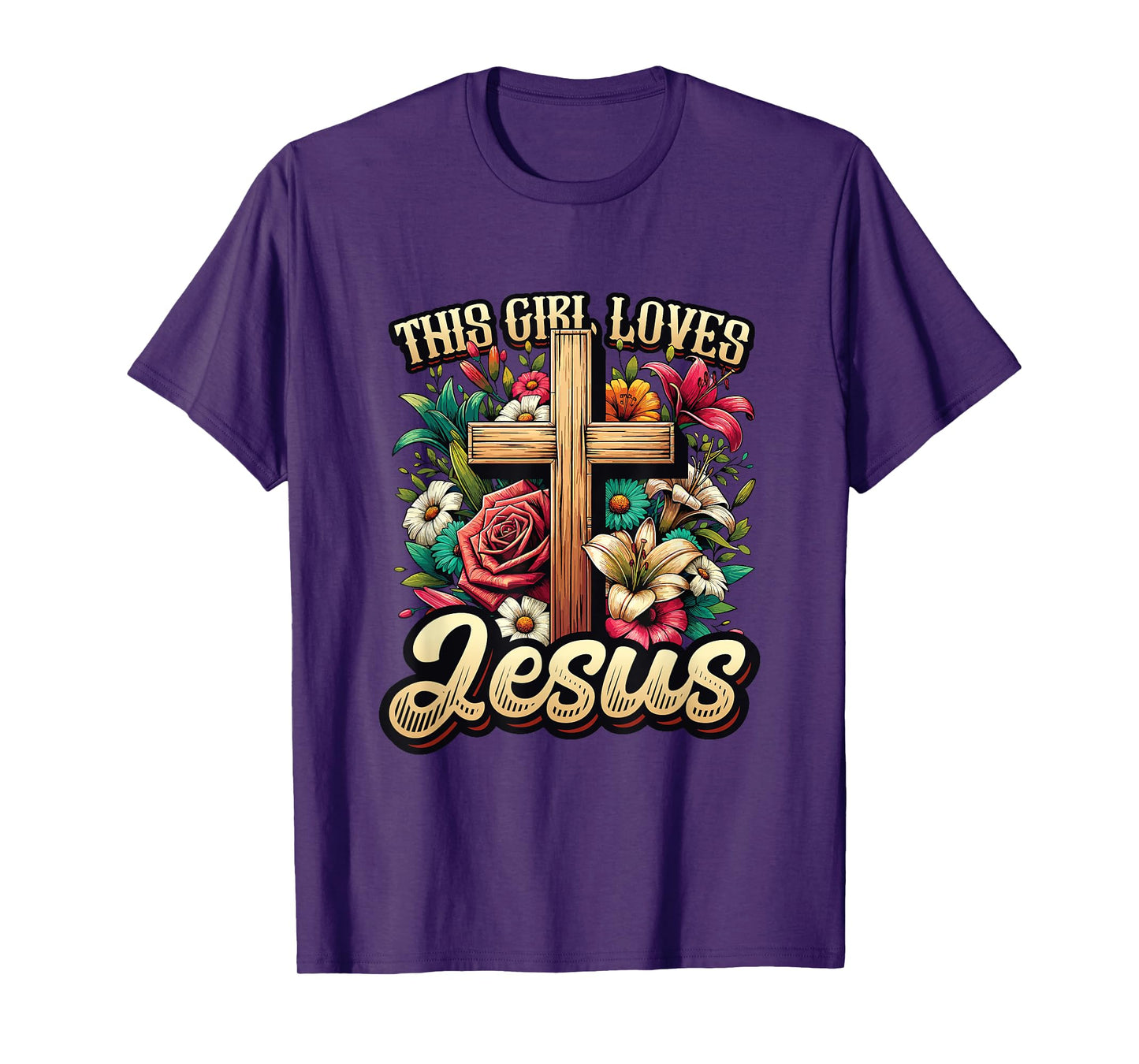 This Girl Loves Jesus Cute Christian Girl Jesus T-Shirt
