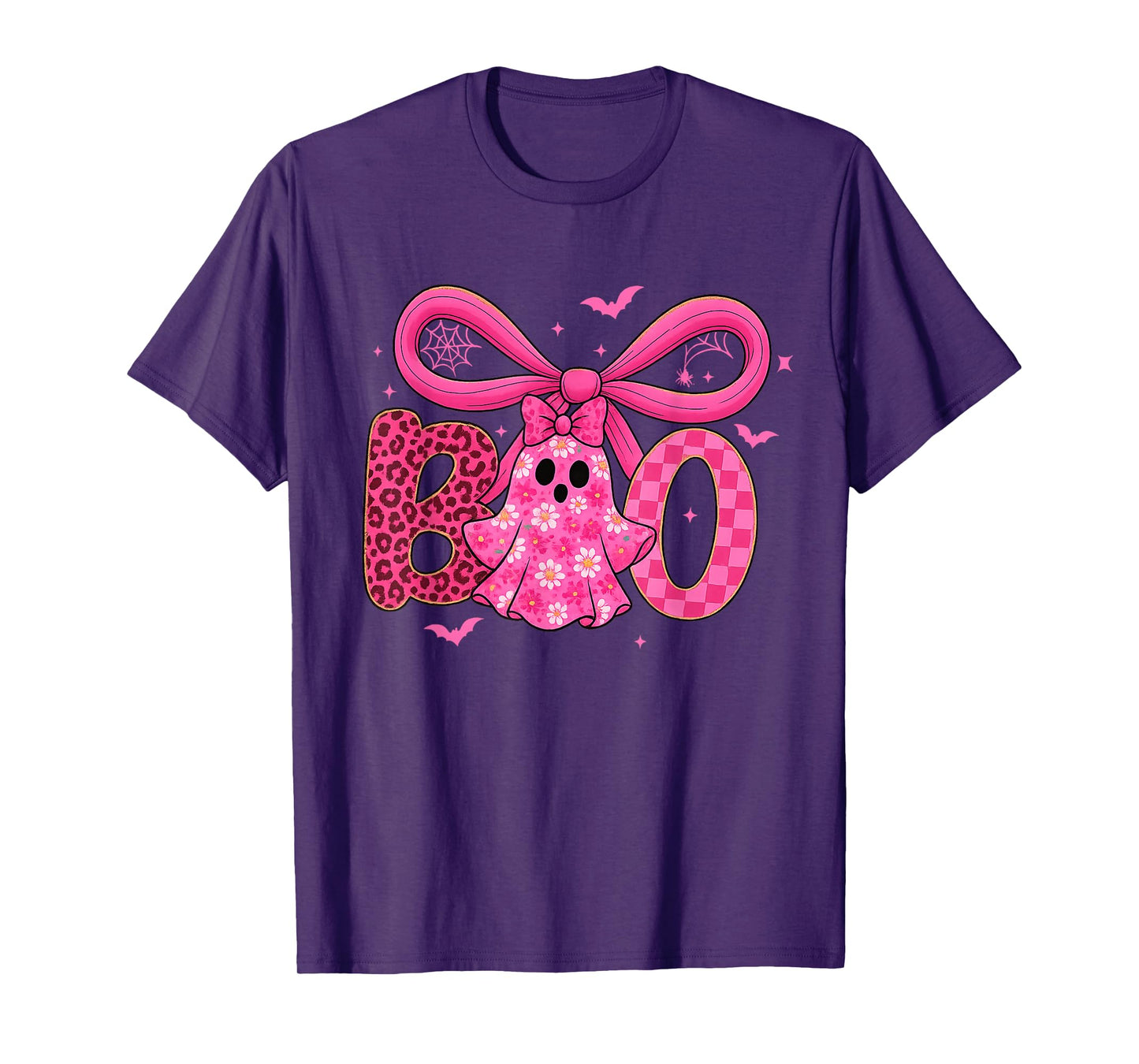 Boo Halloween Pumpkin Pink Ribbon Witch Breast Cancer T-Shirt
