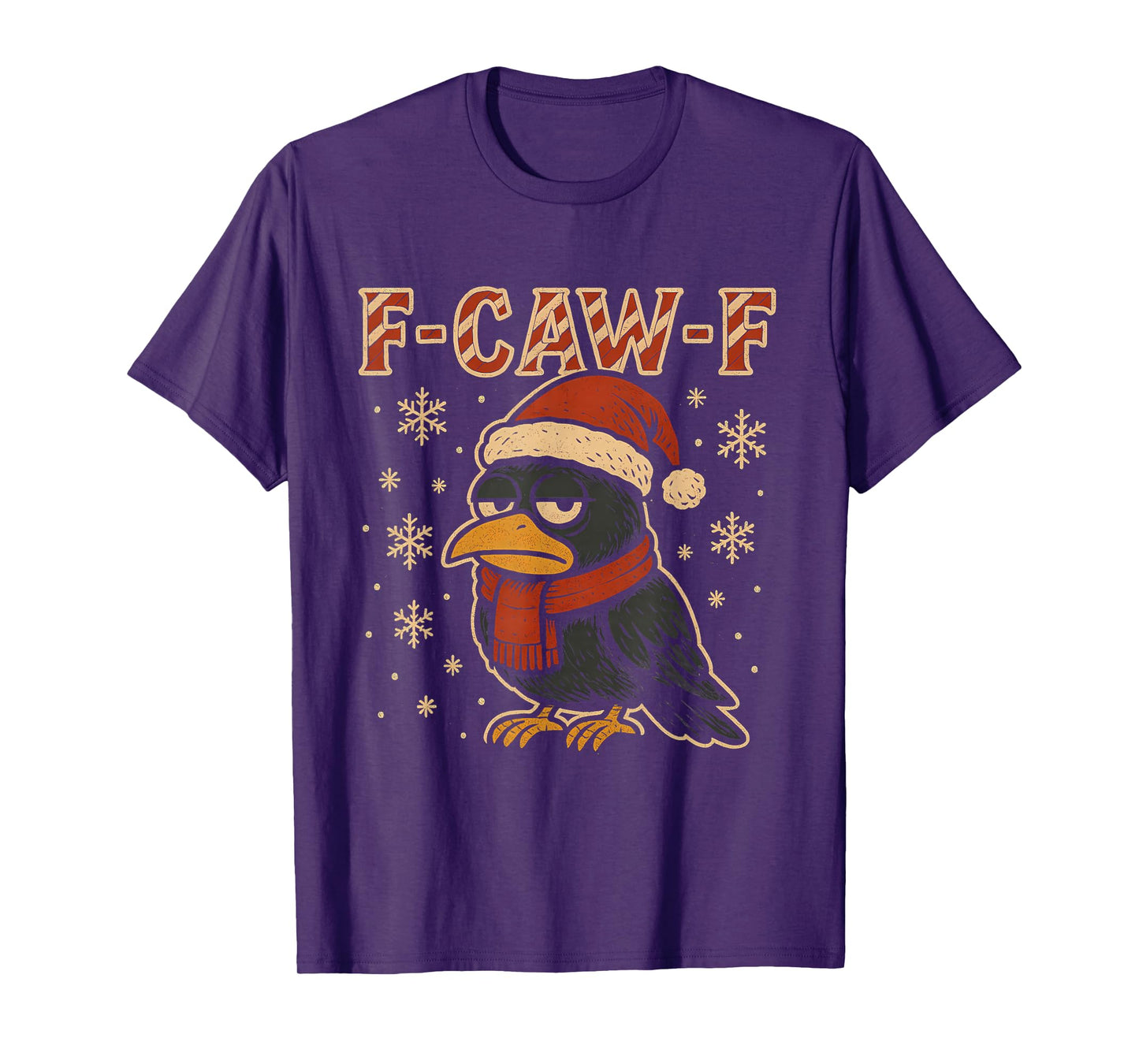 Funny Crow Christmas Shirt F Caw F Santa Xmas FCawF Raven T-Shirt