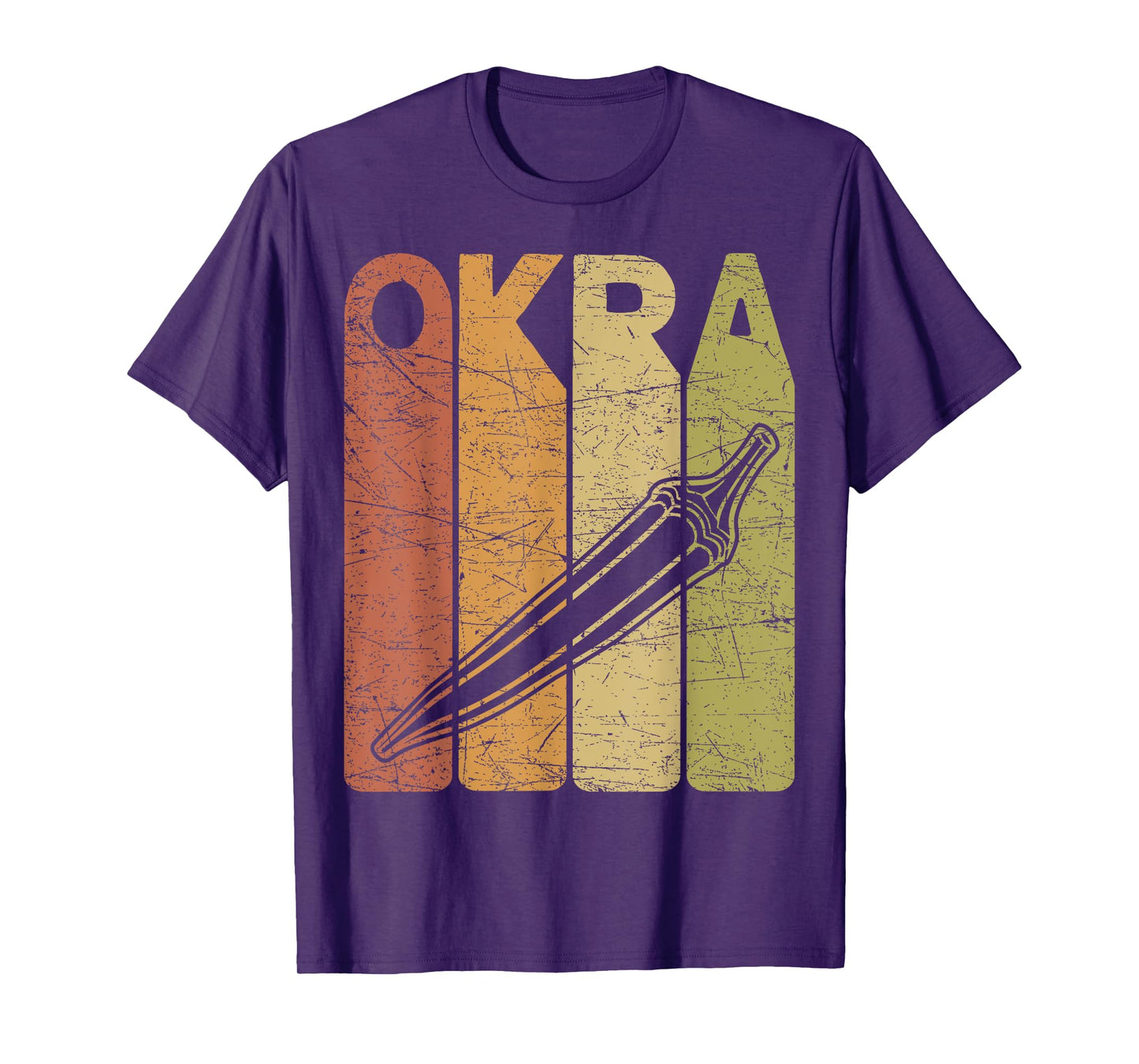 Okra Vintage Okra Vegetable Farmer Retro Okra T-Shirt