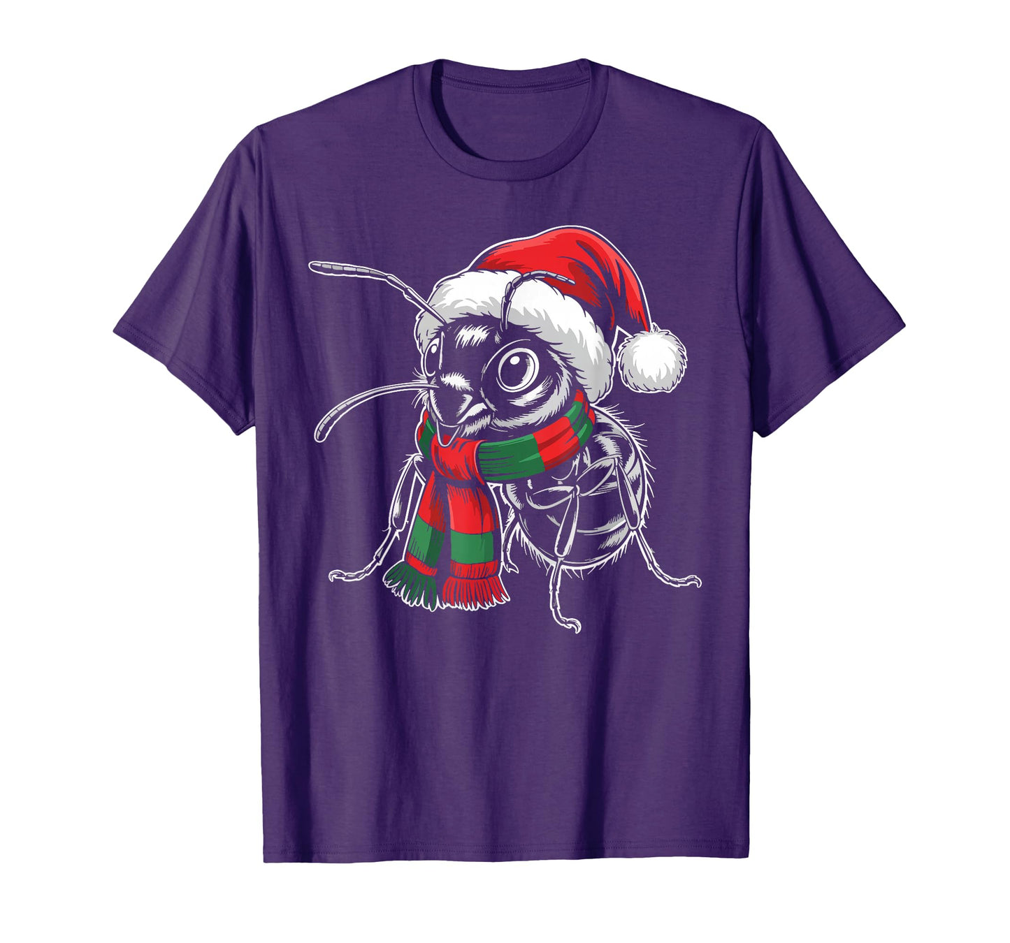 Ant Xmas Santa Hat Scarf Christmas Costume T-Shirt