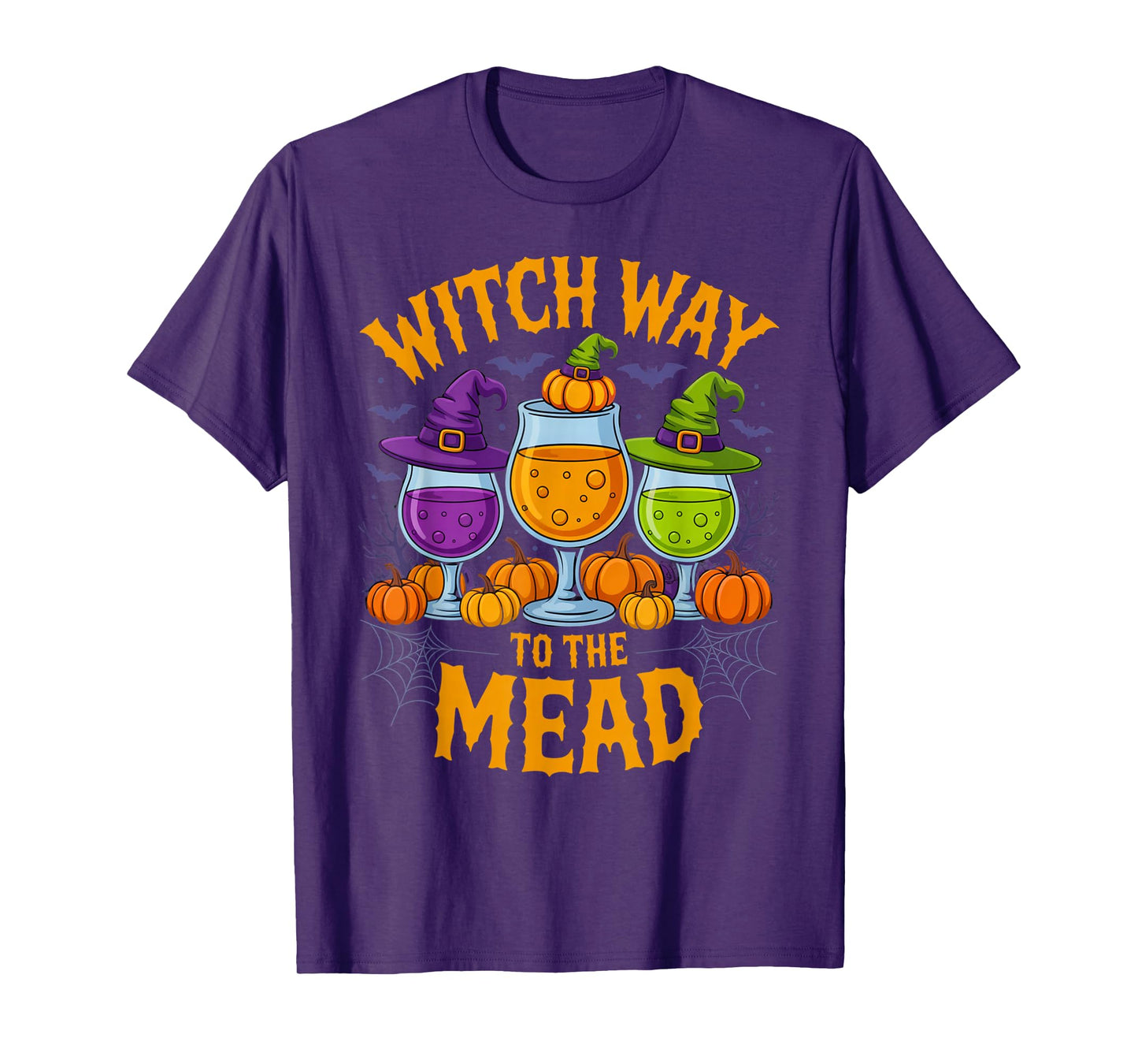 Witch Way to The Mead Spooky Halloween Drinking Humor T-Shirt
