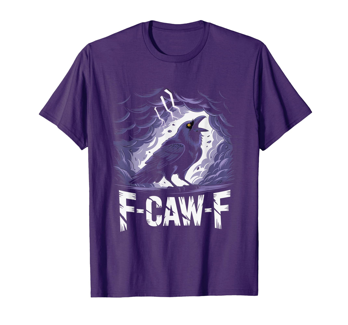 F-Caw-F Crow Funny Gothic Moon Black Bird Halloween T-Shirt