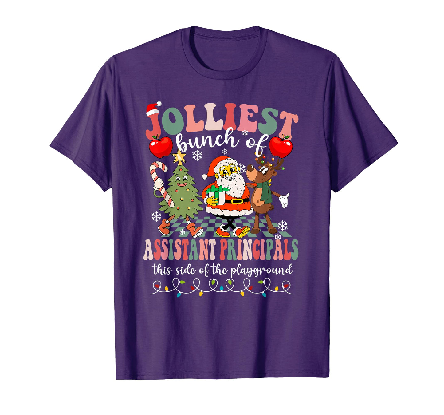 Funny Christmas Xmas Jolliest Bunch of Assistant Principals T-Shirt