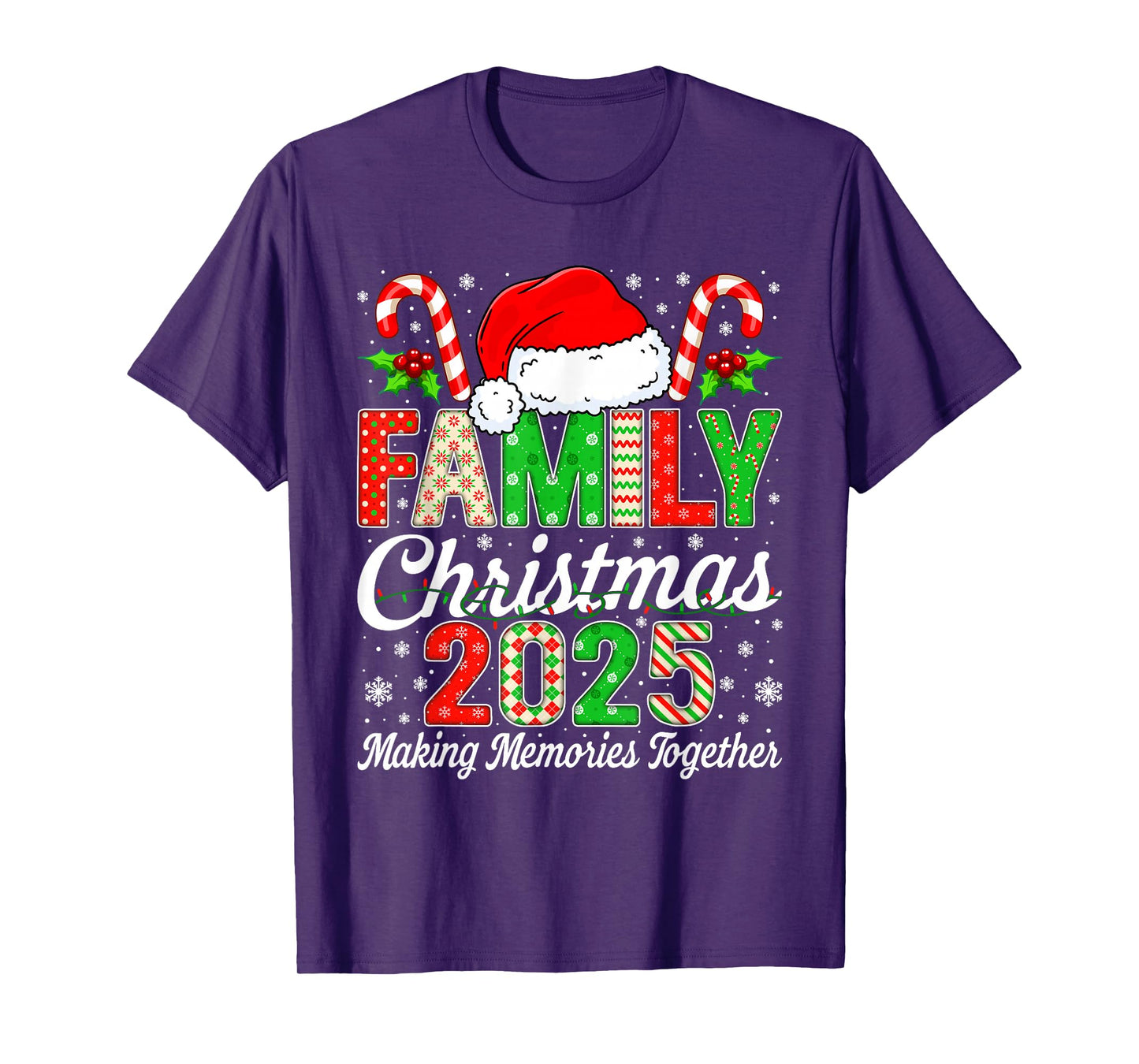 Family Christmas 2025 Squad Santa Elf Xmas Matching Outfit T-Shirt