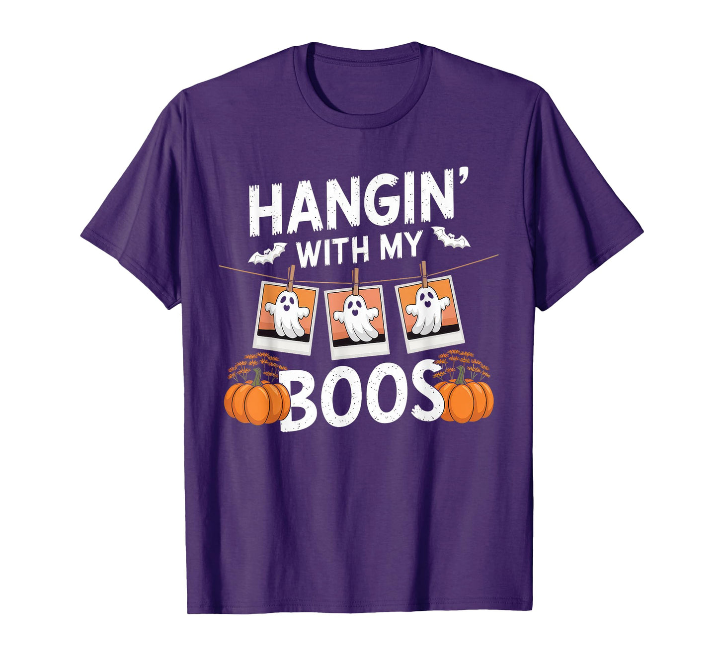 Hangin' with My Boos Tshirt Halloween Ghost Scary Witch Men T-Shirt