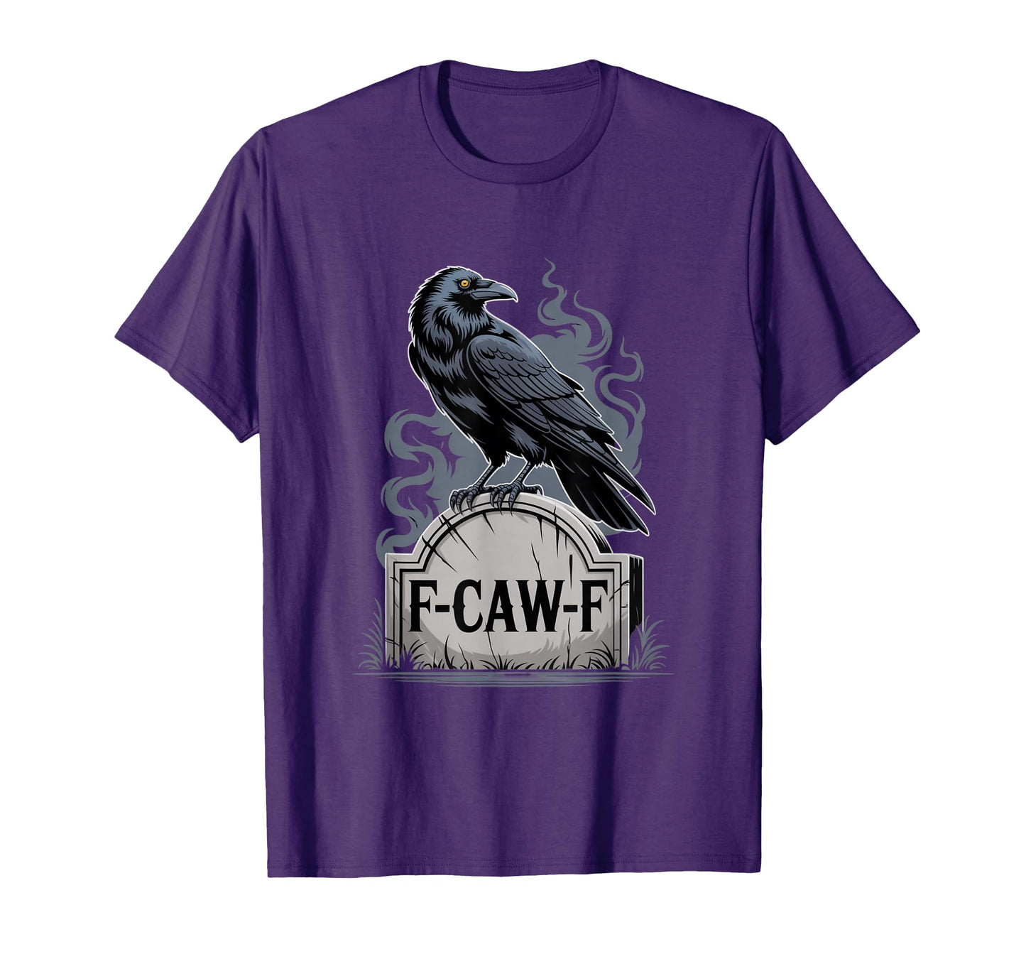 F-Caw-F Crow Funny Gothic Moon Black Bird Halloween T-Shirt