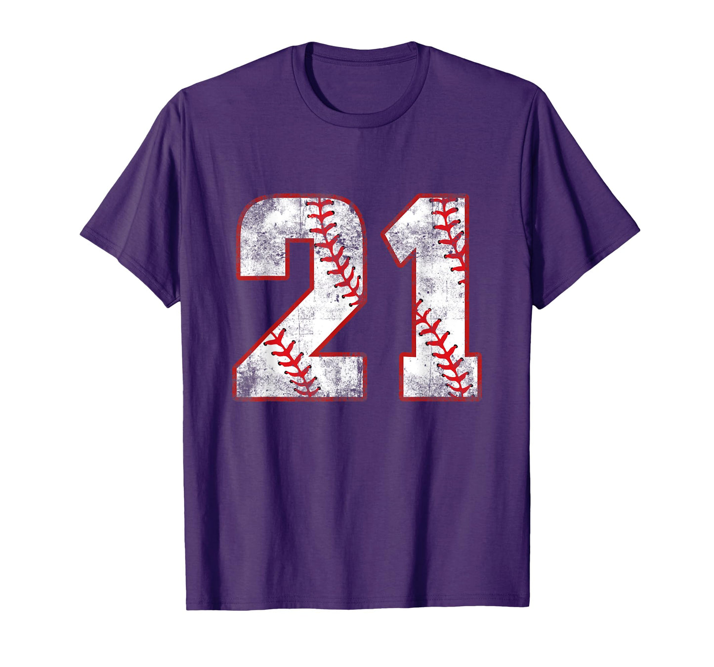 Vintage Baseball 21 Jersey Number T-Shirt
