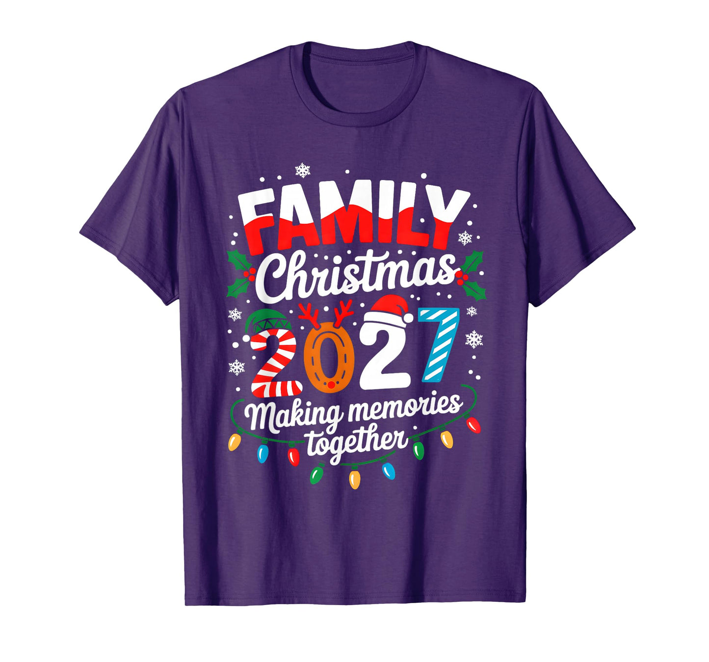 Family Christmas 2027 Matching Family Xmas Squad Santa 2027 T-Shirt