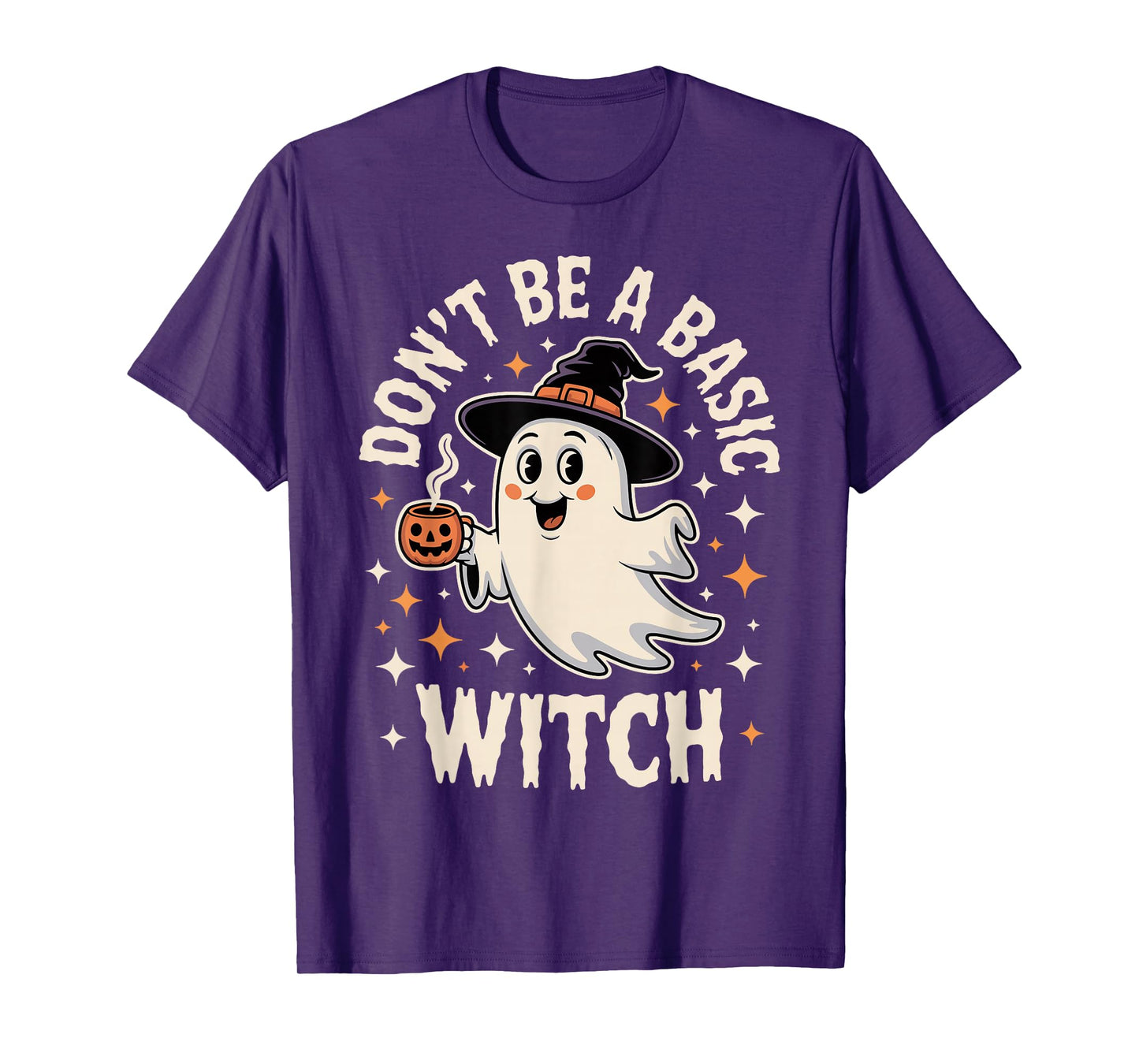 Cute Ghost Witch Funny Spooky Season Costume Halloween T-Shirt