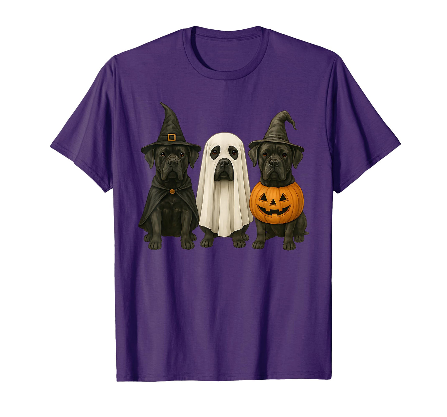 Cane Corso Halloween Dog Witch Ghost Pumpkin T-Shirt