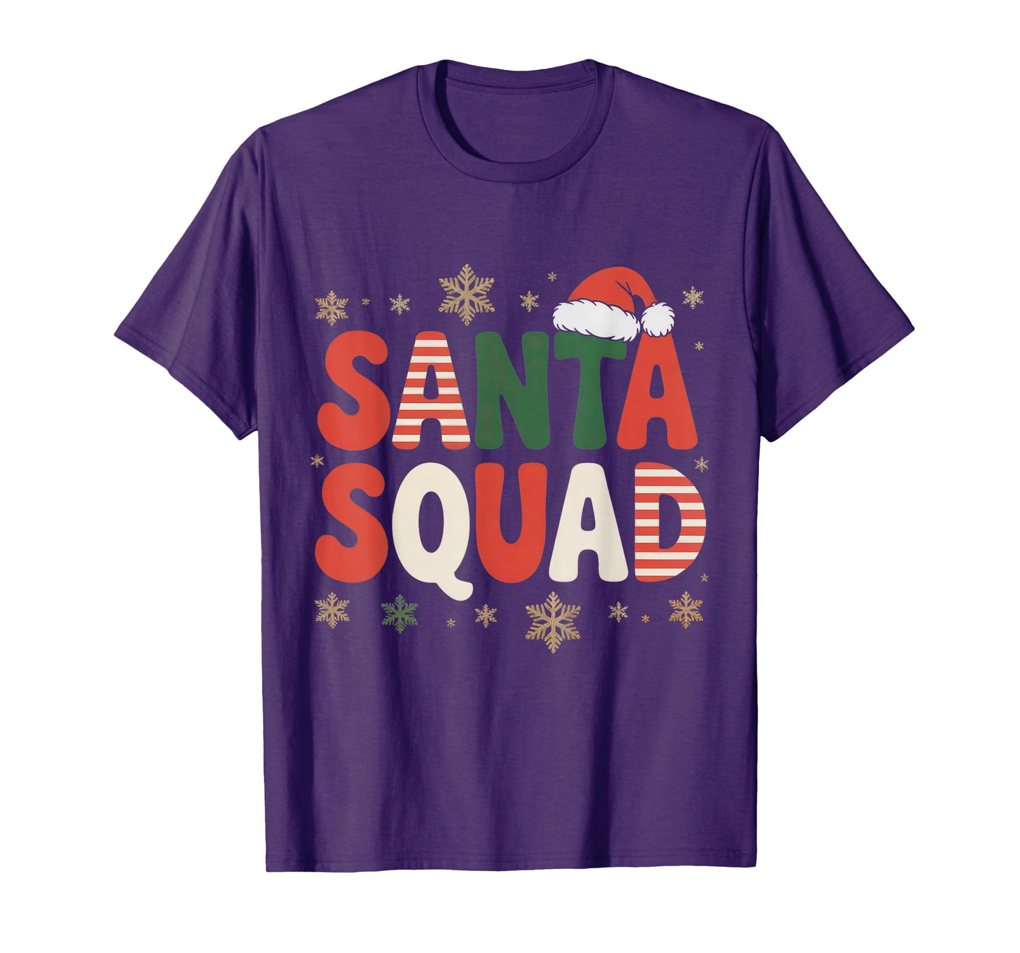 Retro Santa Skate Team Christmas Holiday Matching Vibes T-Shirt