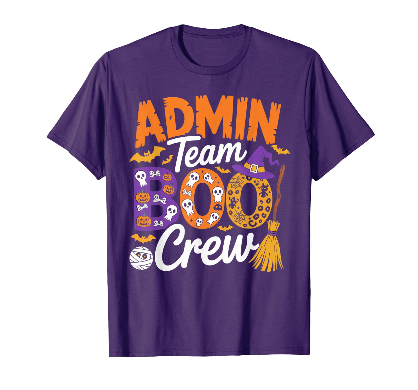 Admin Team Boo Crew Funny Halloween Outfit for Coworkers T-Shirt