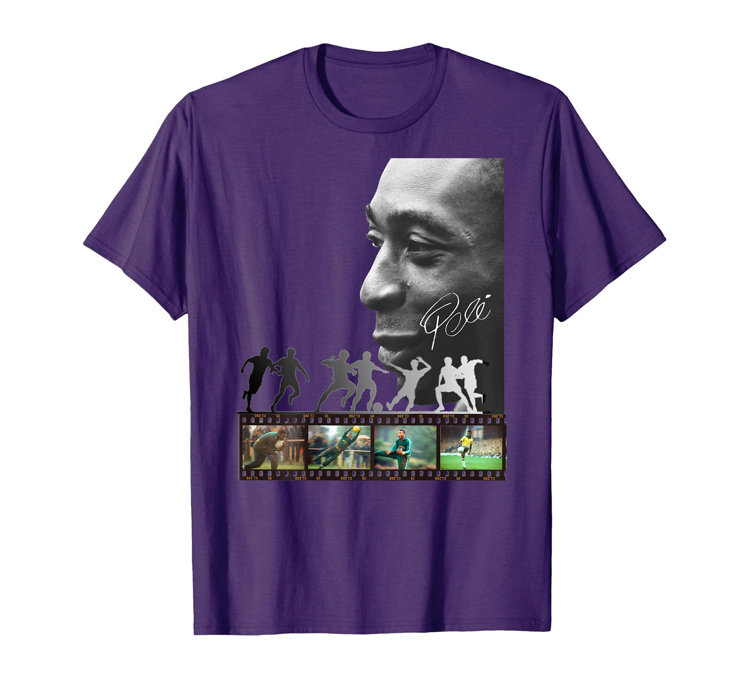 Pele_Brasil_002_Back Printed T-Shirt