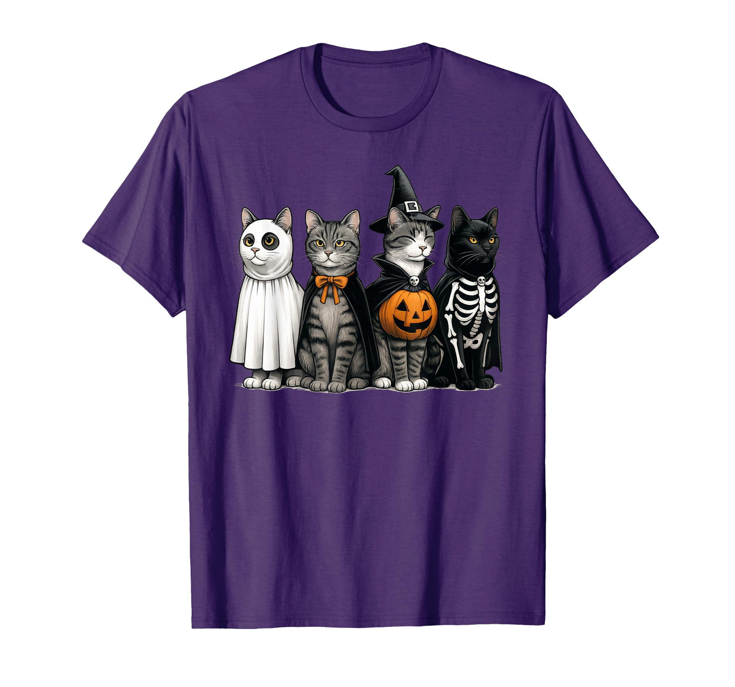 Spooky Witch Boo Cat Keeper Funny Halloween Costume Girl Boy T-Shirt