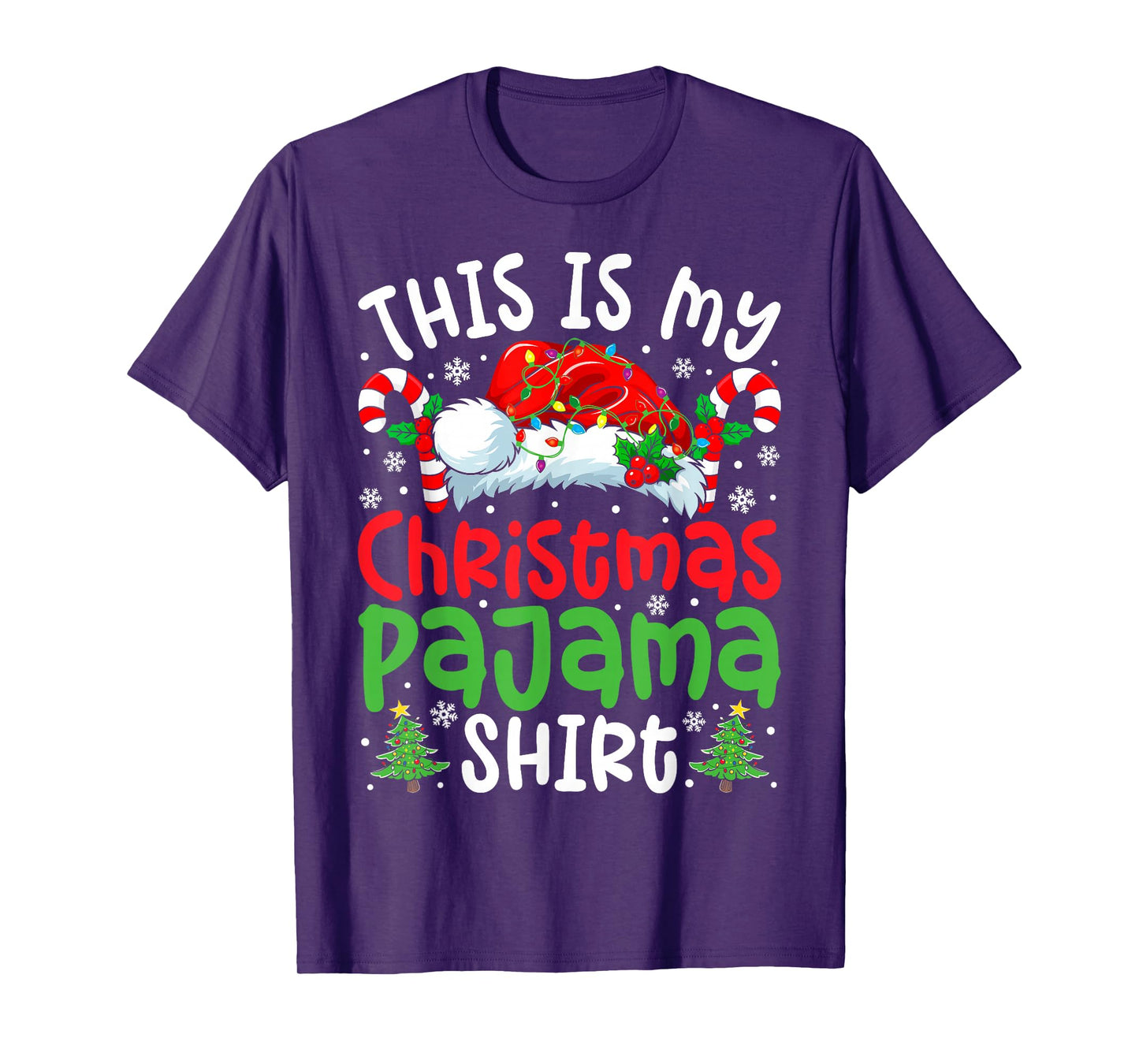 This is My Christmas Pajama Shirt Funny Christmas Men Women T-Shirt