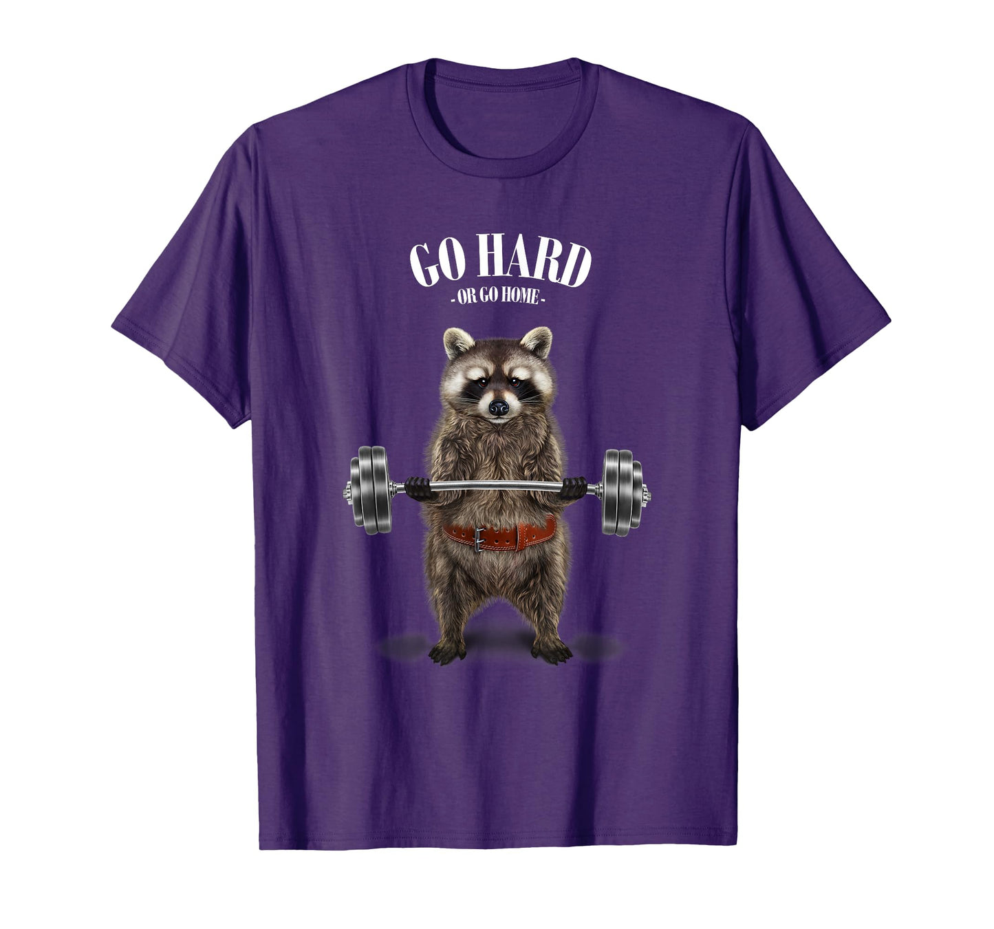 Raccoon Weightlifting in Fitness Gym T-Shirt