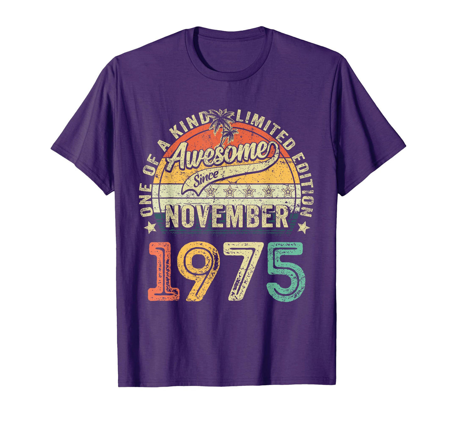 Awesome Since November 1975 Vintage 50th Birthday Gifts Men T-Shirt