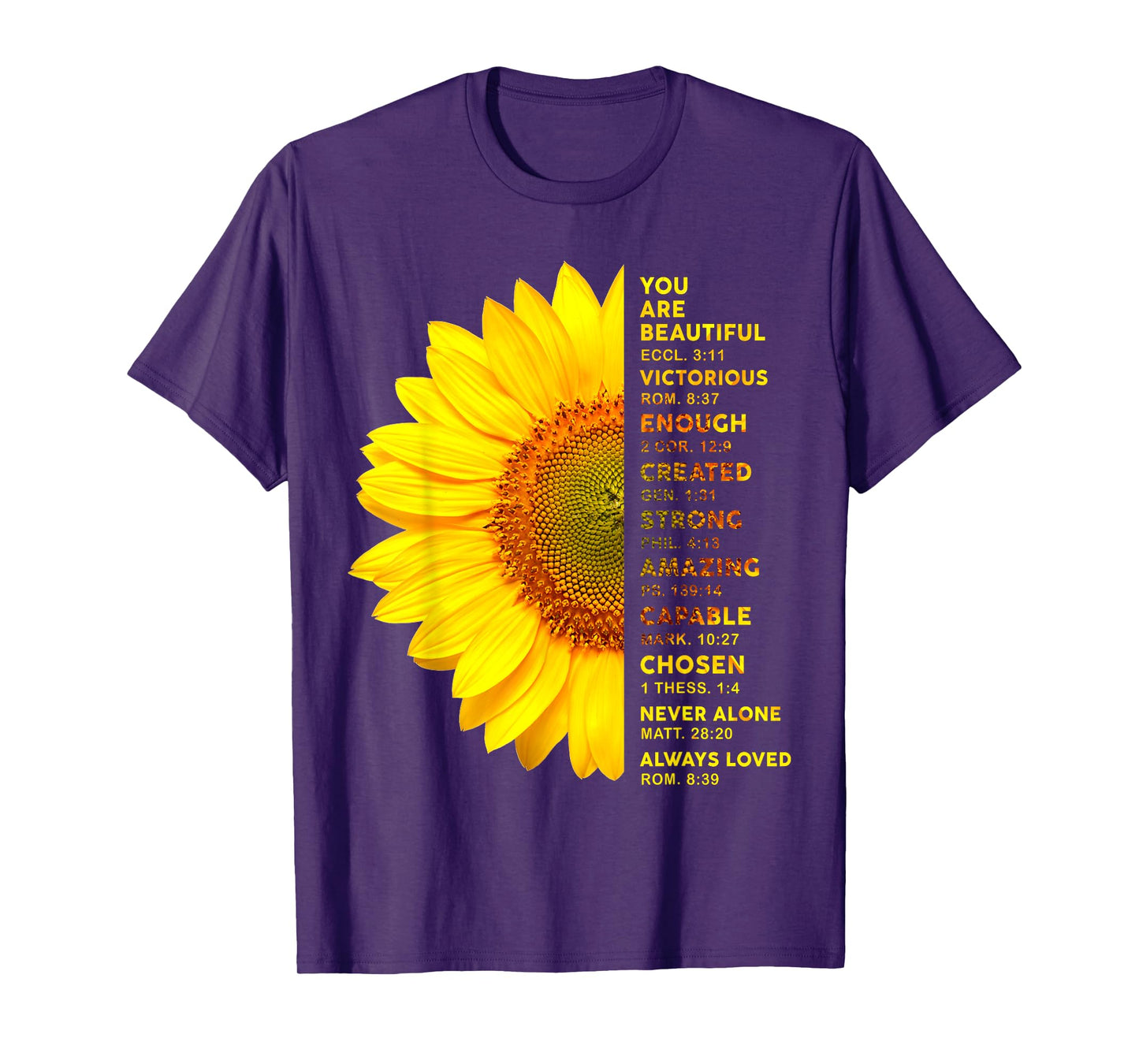 Christian Sunflower You Are A Beautiful Victorious Enough T-Shirt